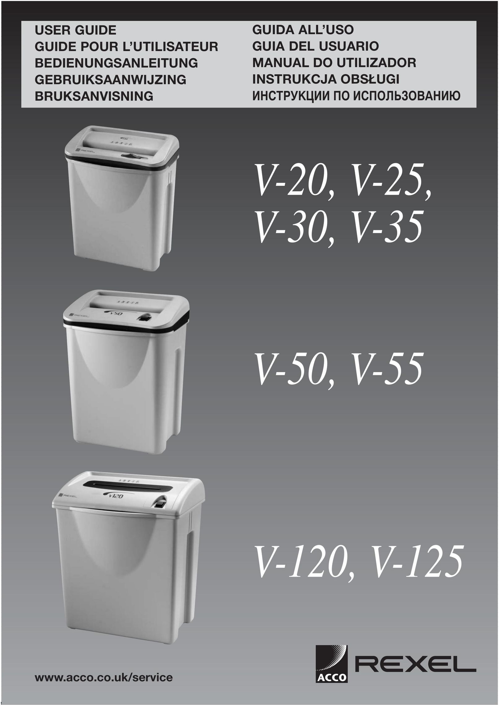ACCO Brands V-120 Paper Shredder User Manual