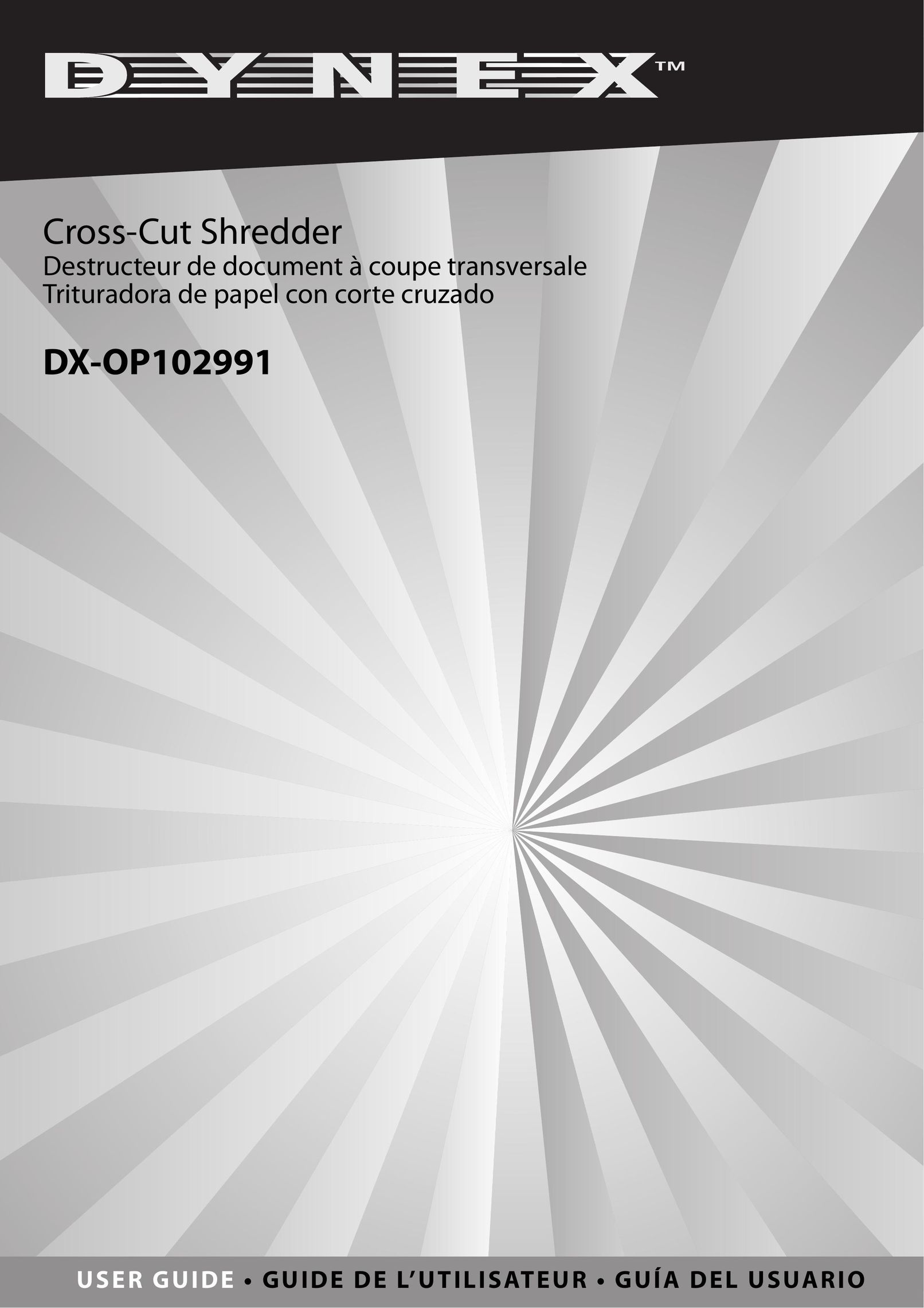 Dynex DX-OP102991 Paper Shredder User Manual