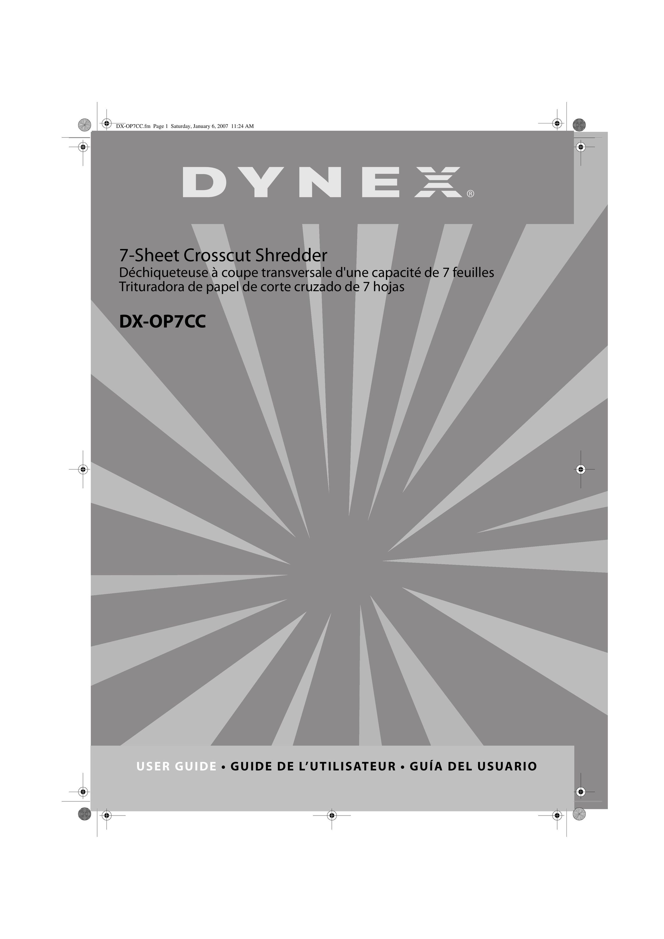 Dynex DX-OP7CC Paper Shredder User Manual