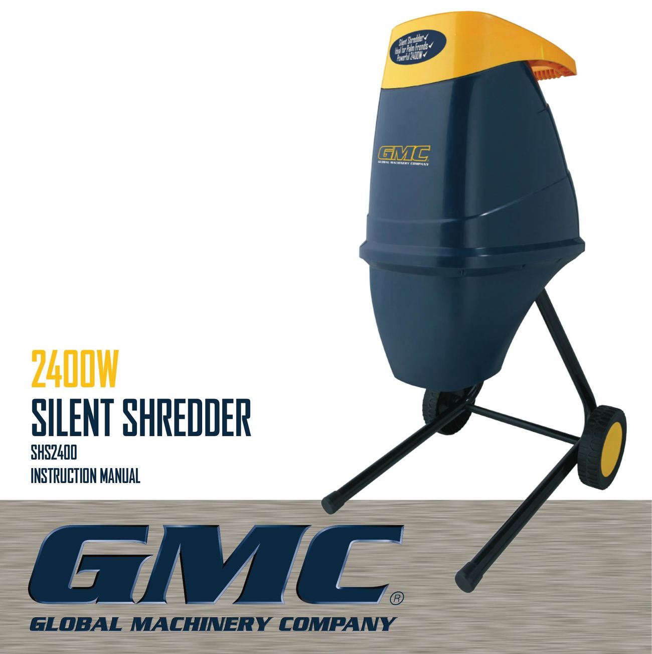 Global Machinery Company SHS2400 Paper Shredder User Manual