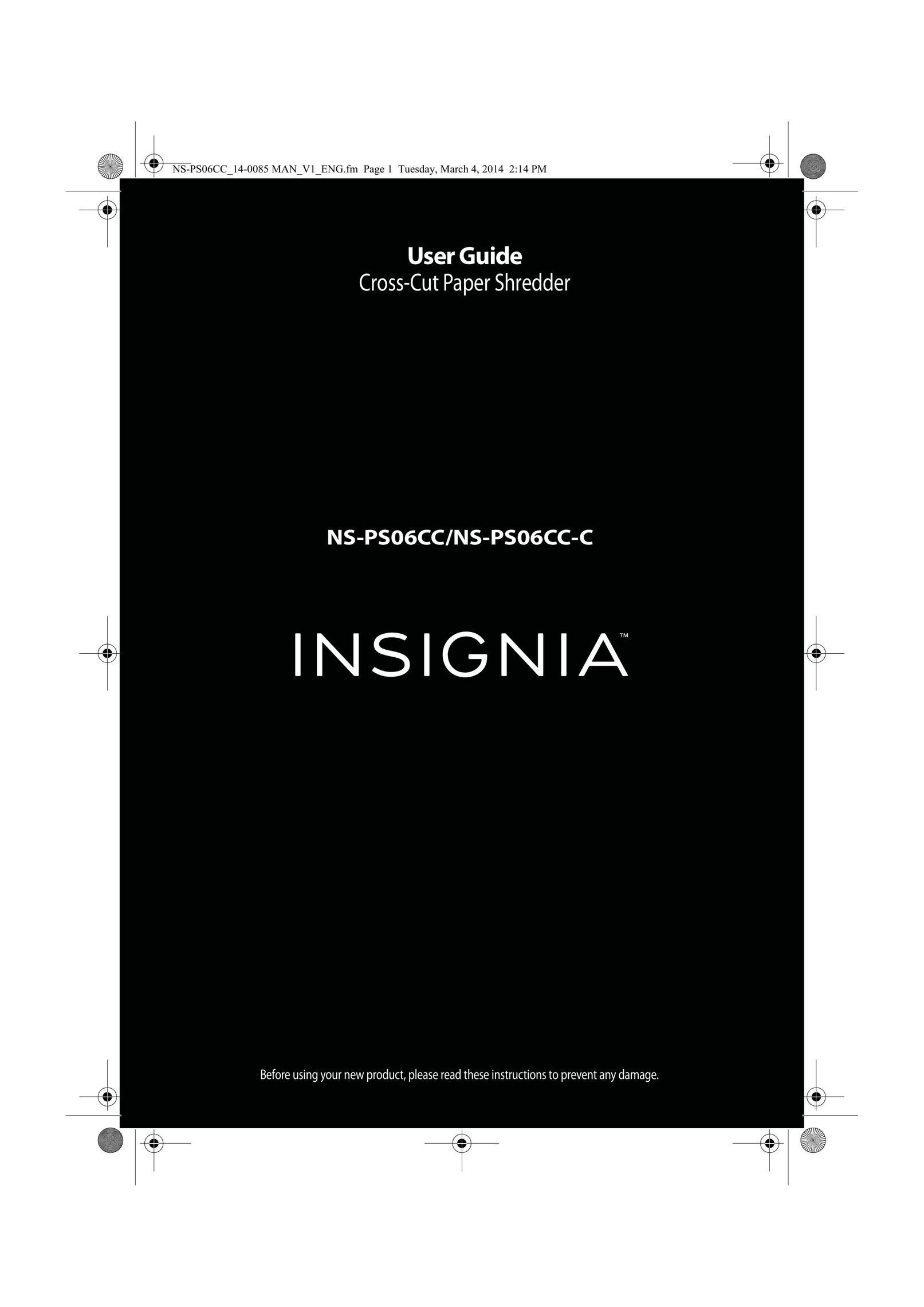 Insignia NS-PS06CC Paper Shredder User Manual