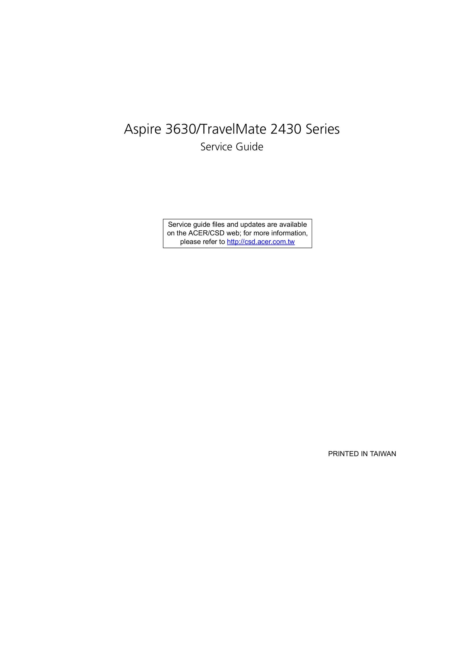 Acer 2430 Personal Computer User Manual
