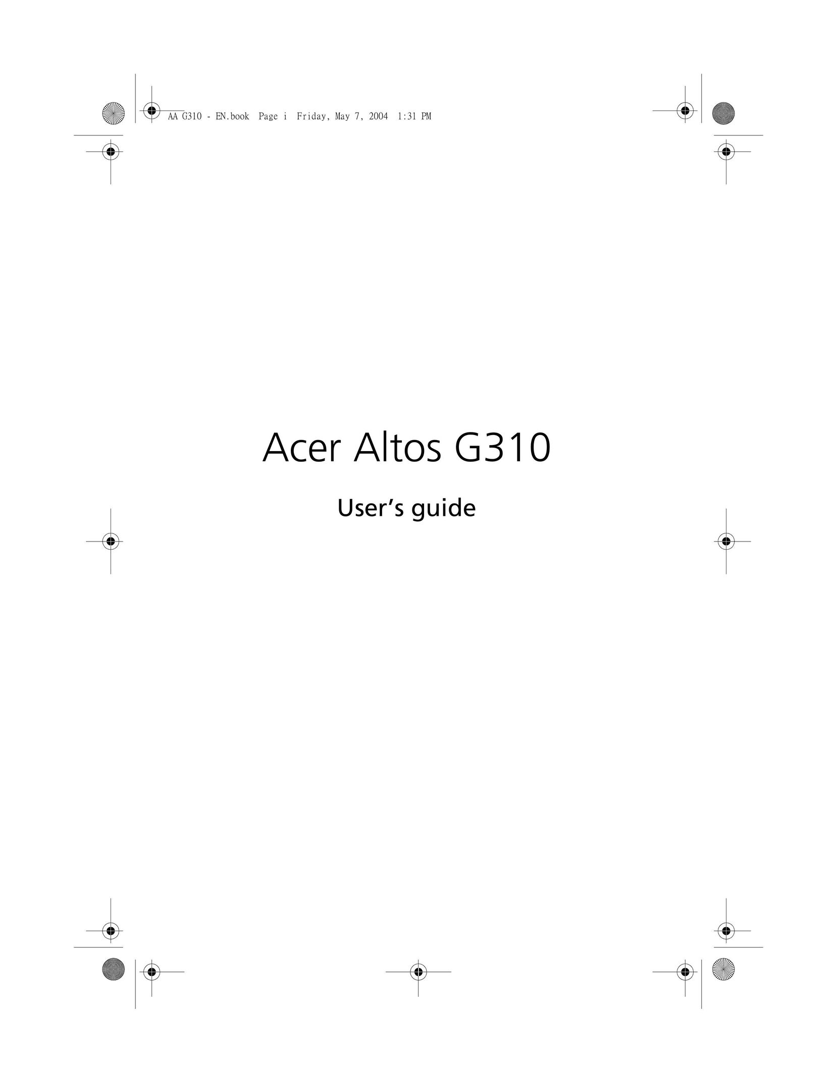 Acer Altos G310 Personal Computer User Manual