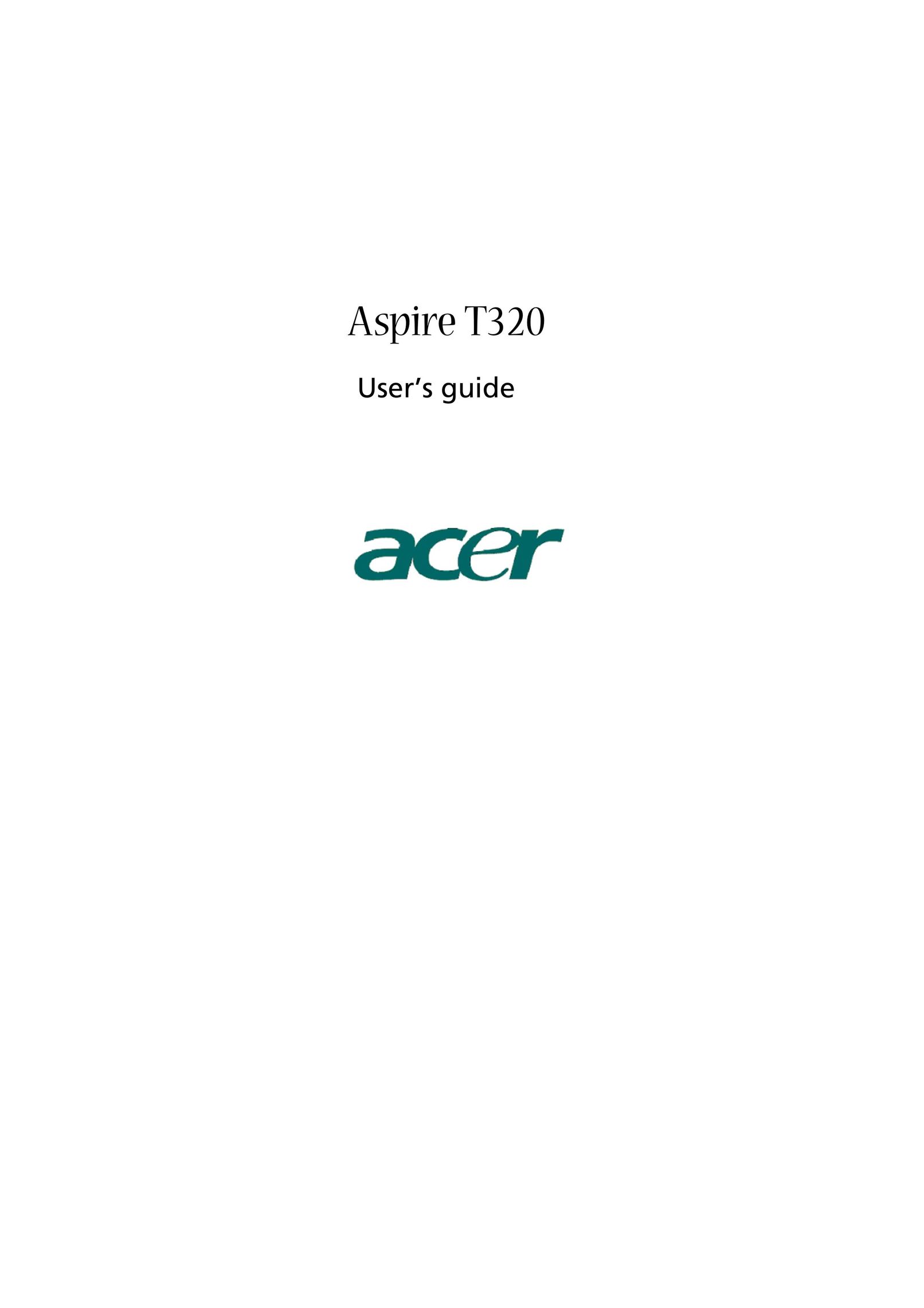 Acer Aspire T320 Personal Computer User Manual