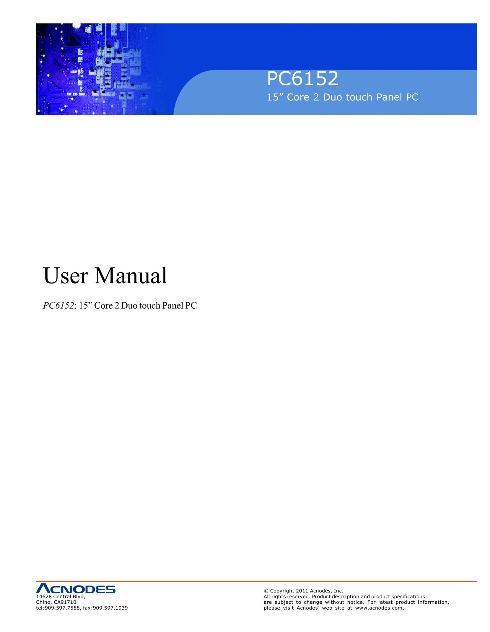 Acnodes PC6152 Personal Computer User Manual
