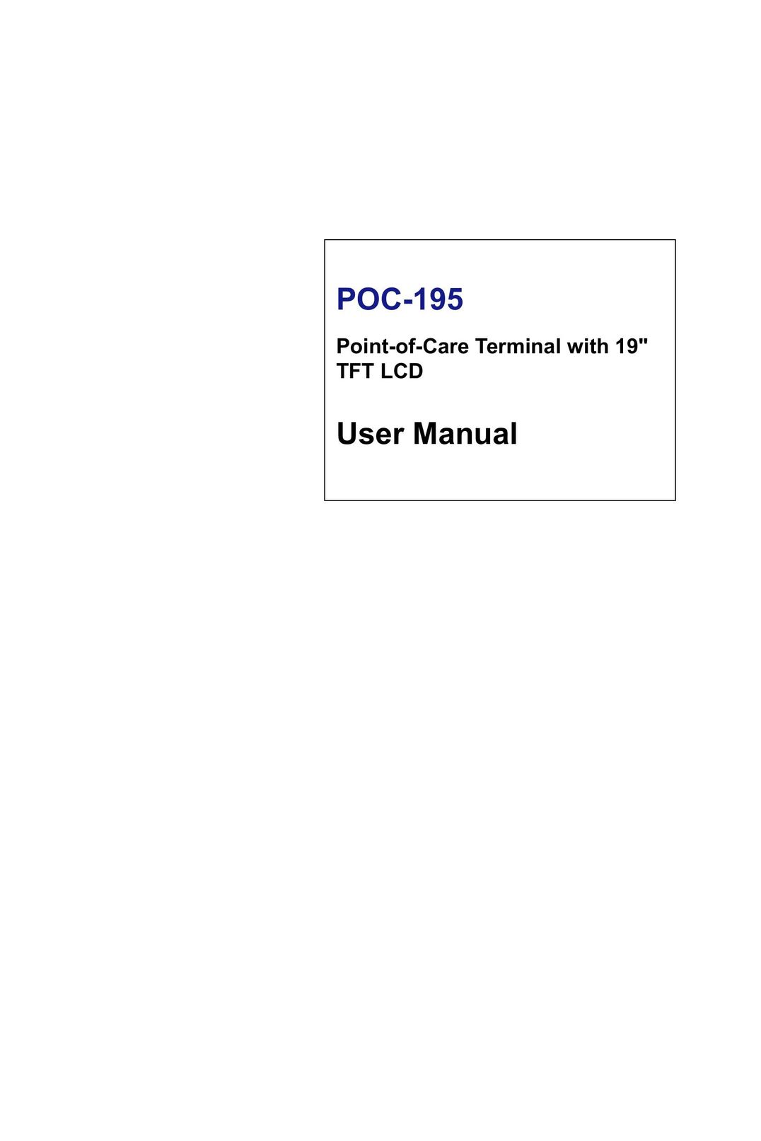 Advantech POC-195 Personal Computer User Manual