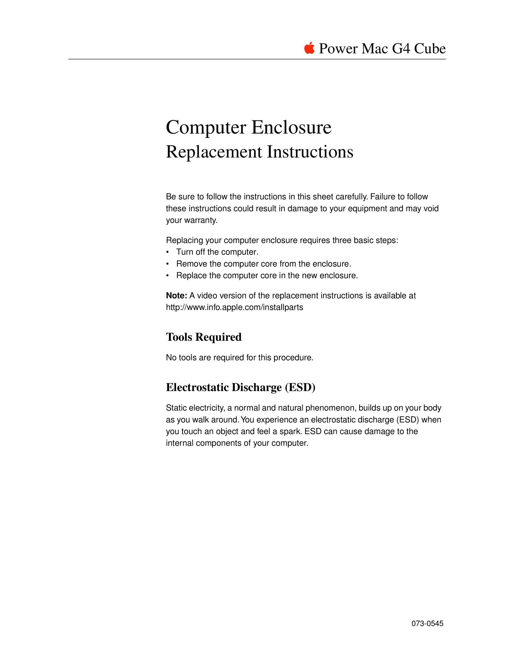 Apple 073-0545 Personal Computer User Manual