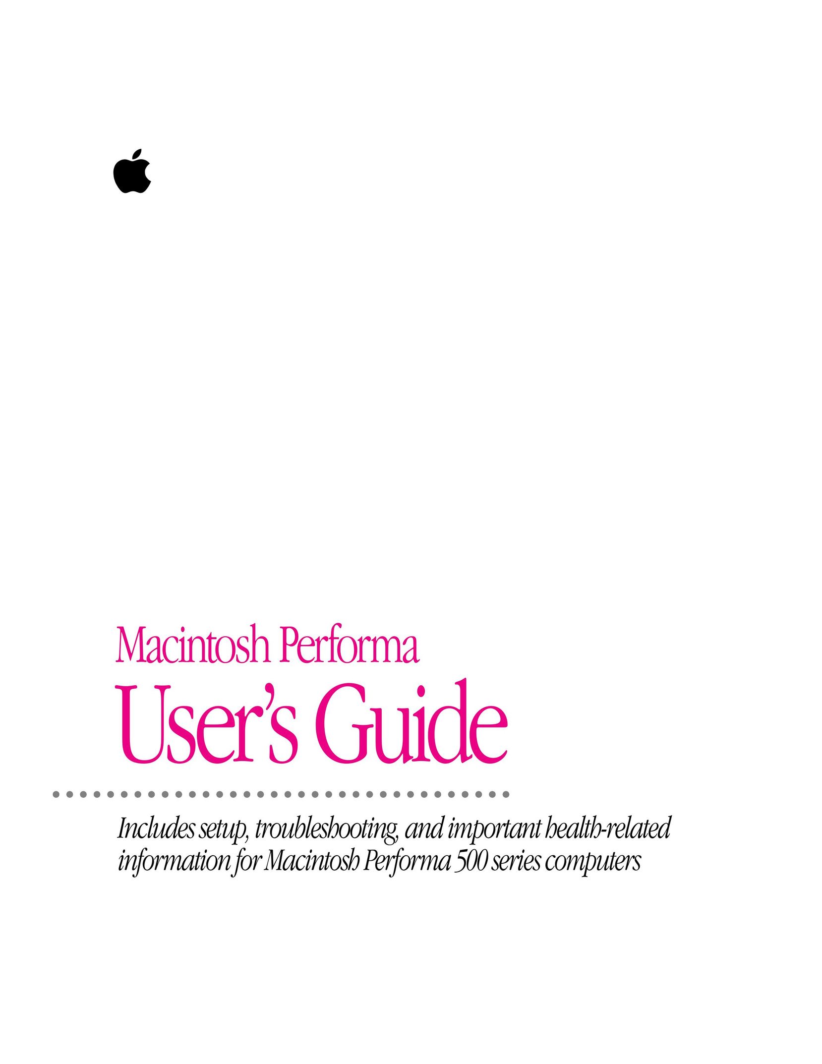 Apple 550 series Personal Computer User Manual