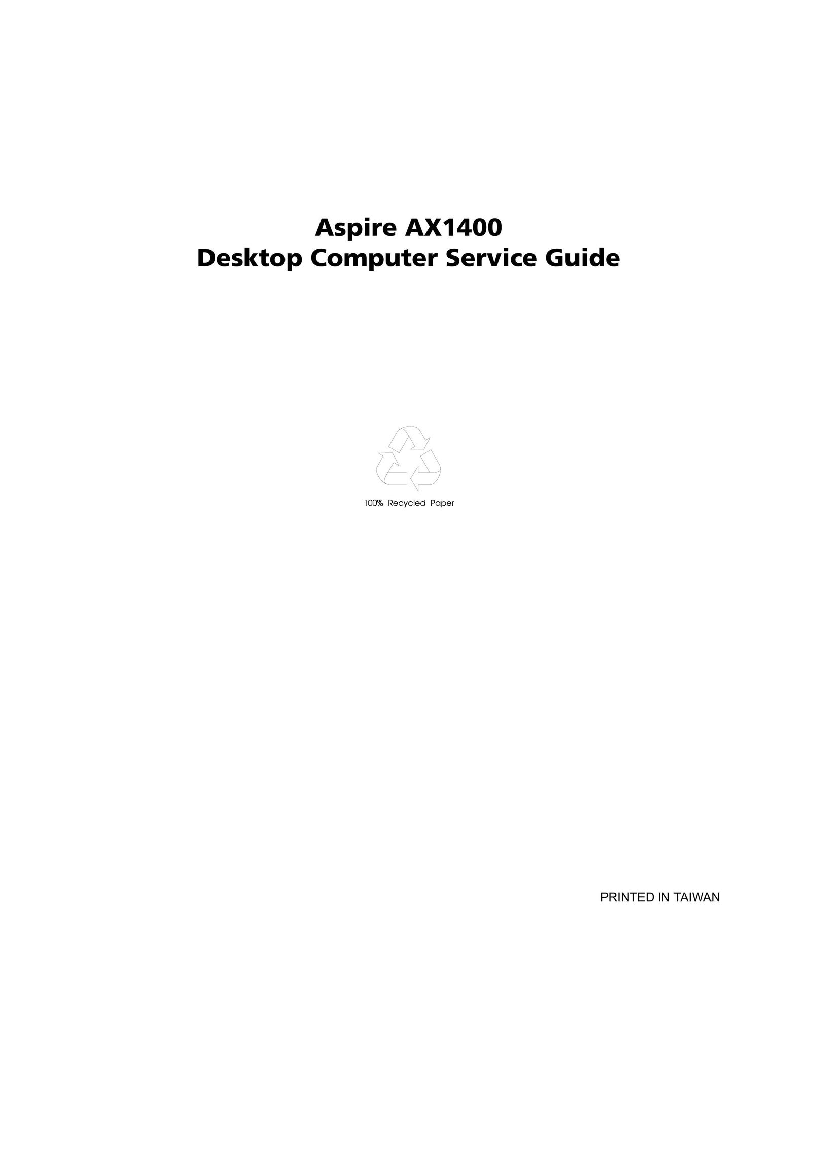 Aspire Digital AX1400 Personal Computer User Manual