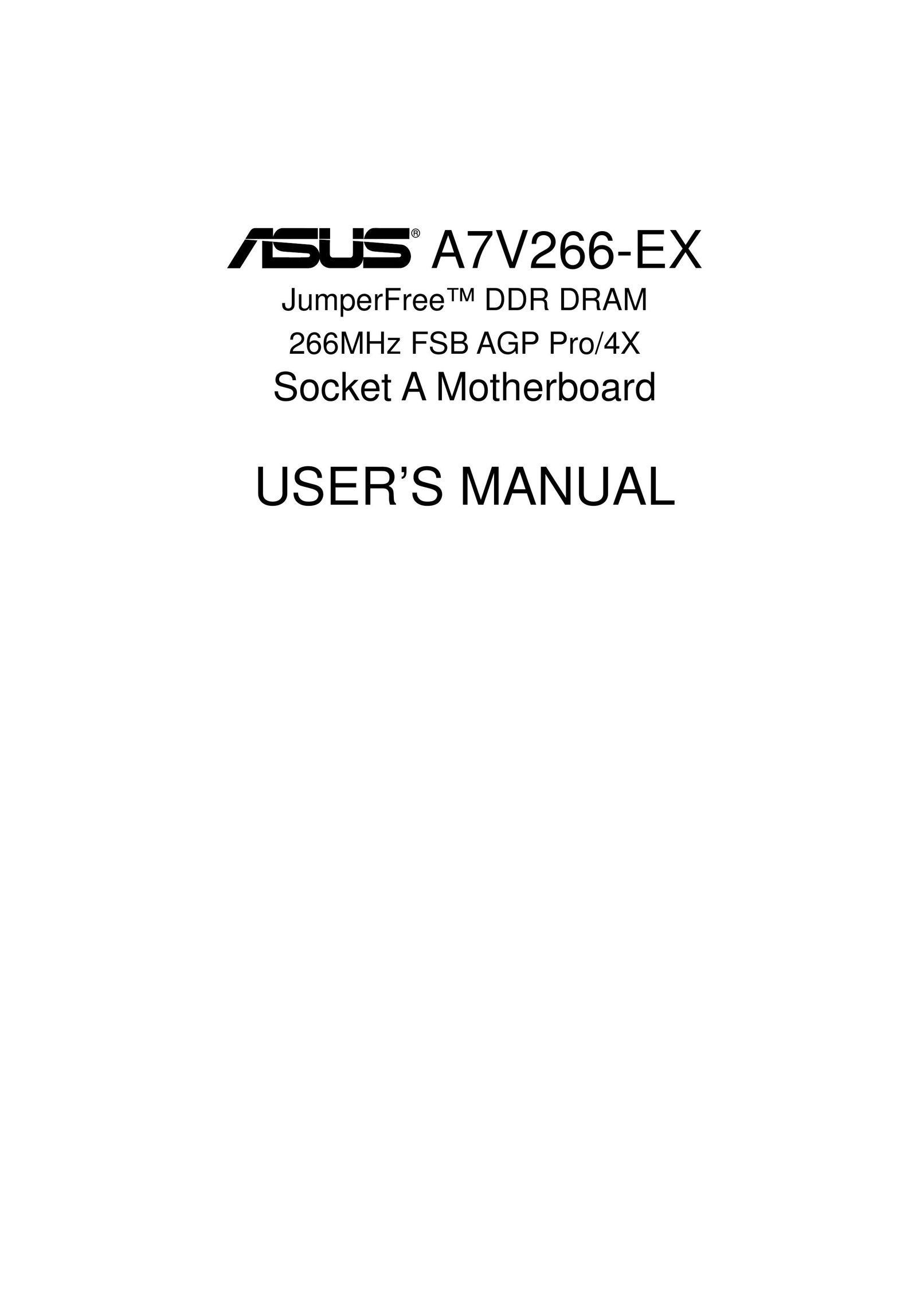 Asus A7V266-EX Personal Computer User Manual