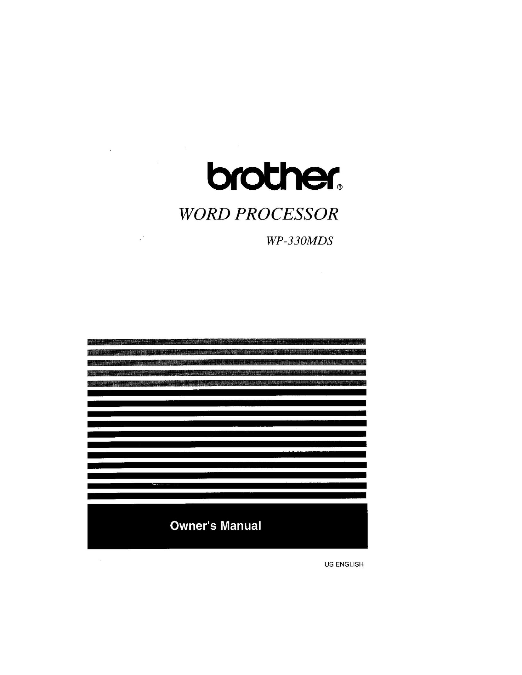 Brother WP330MDS Personal Computer User Manual