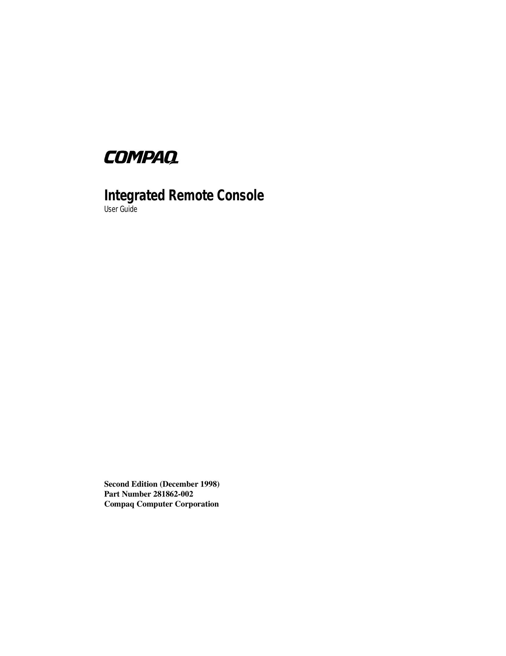 Compaq 281862-002 Personal Computer User Manual