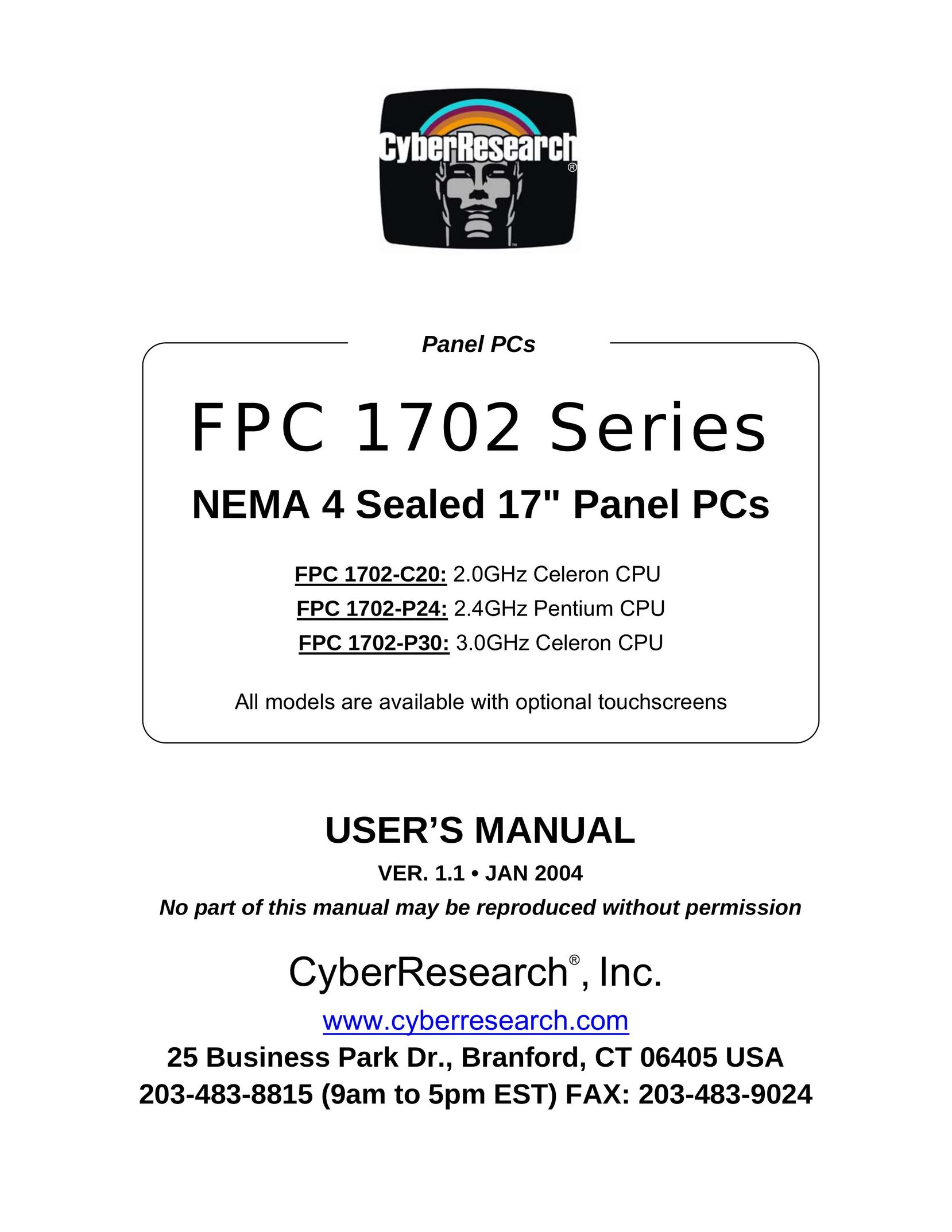 CyberResearch FPC 1702-C20 Personal Computer User Manual