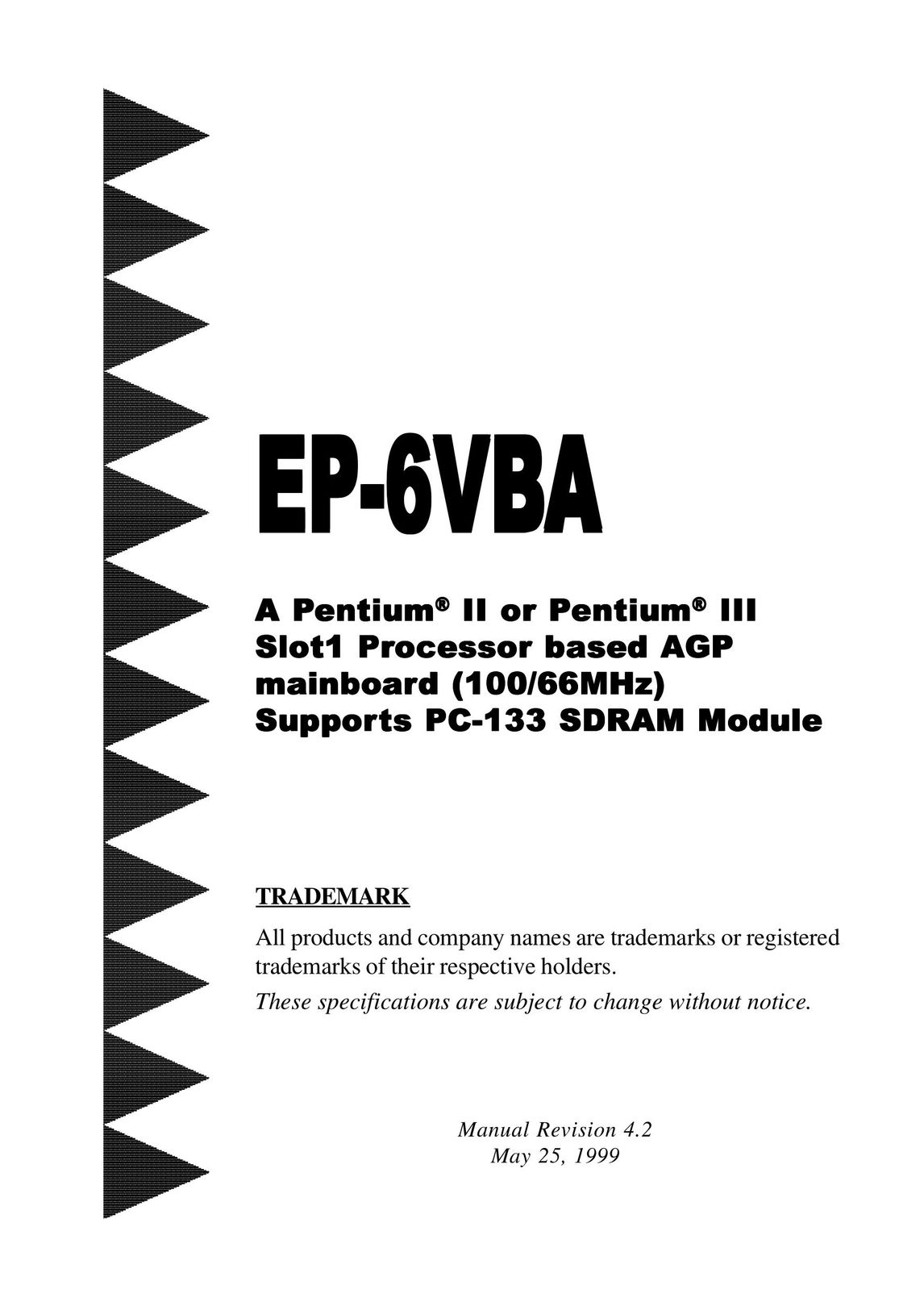 EPoX Computer EP-6VBA Personal Computer User Manual