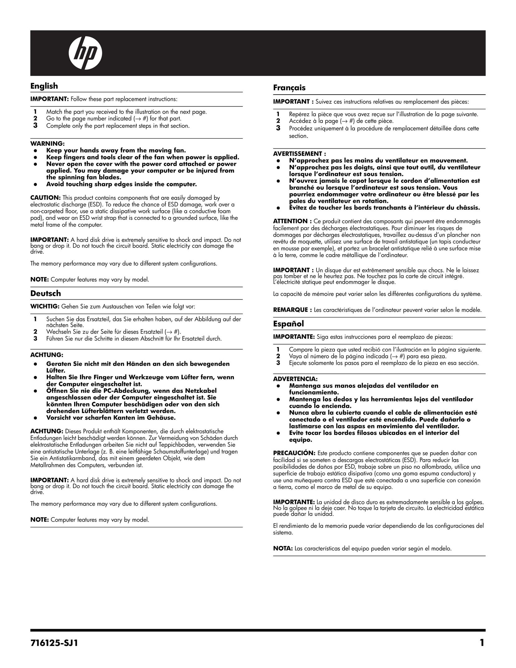 HP (Hewlett-Packard) 20-b010 Personal Computer User Manual
