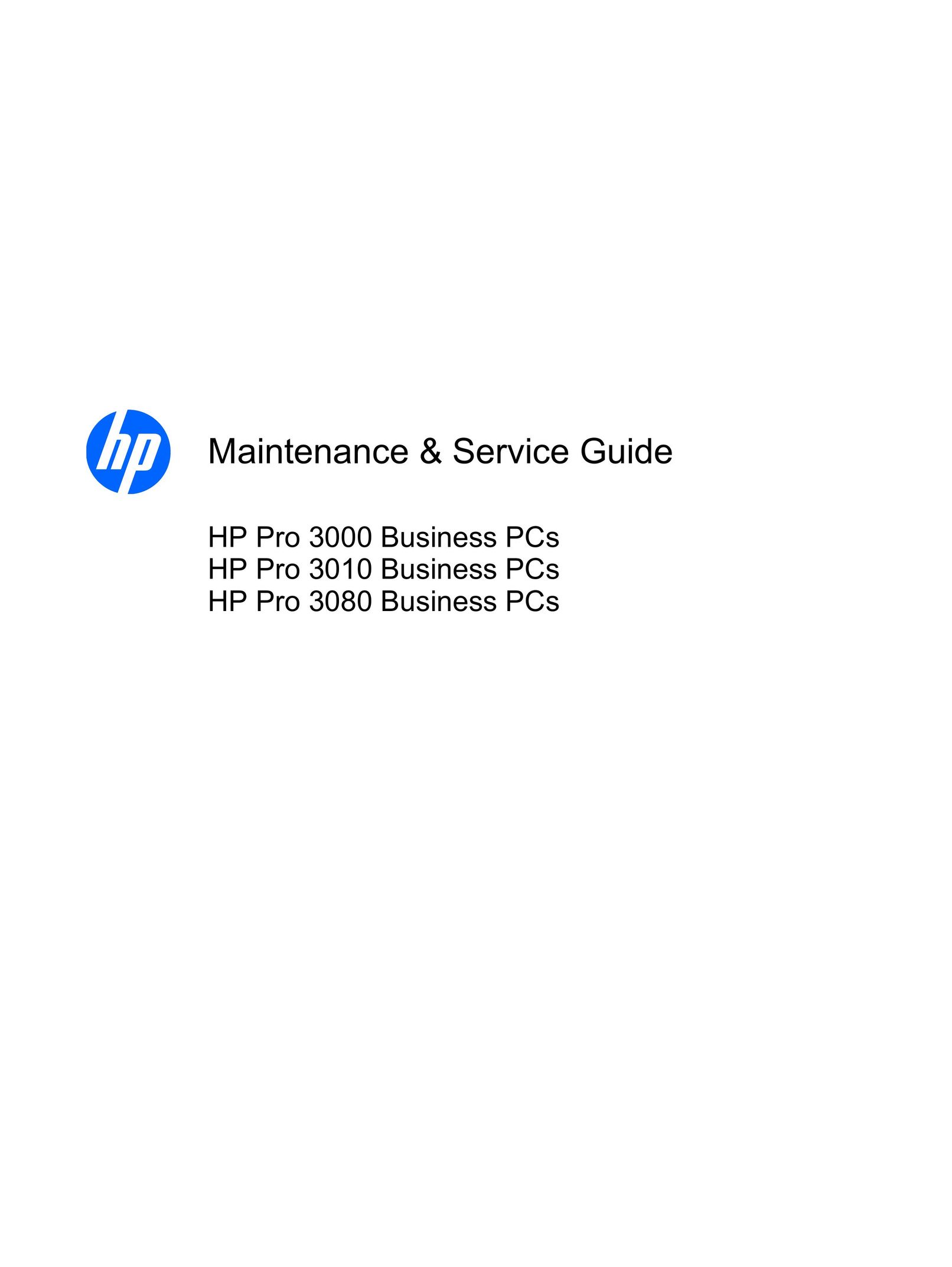 HP (Hewlett-Packard) 3080 Personal Computer User Manual