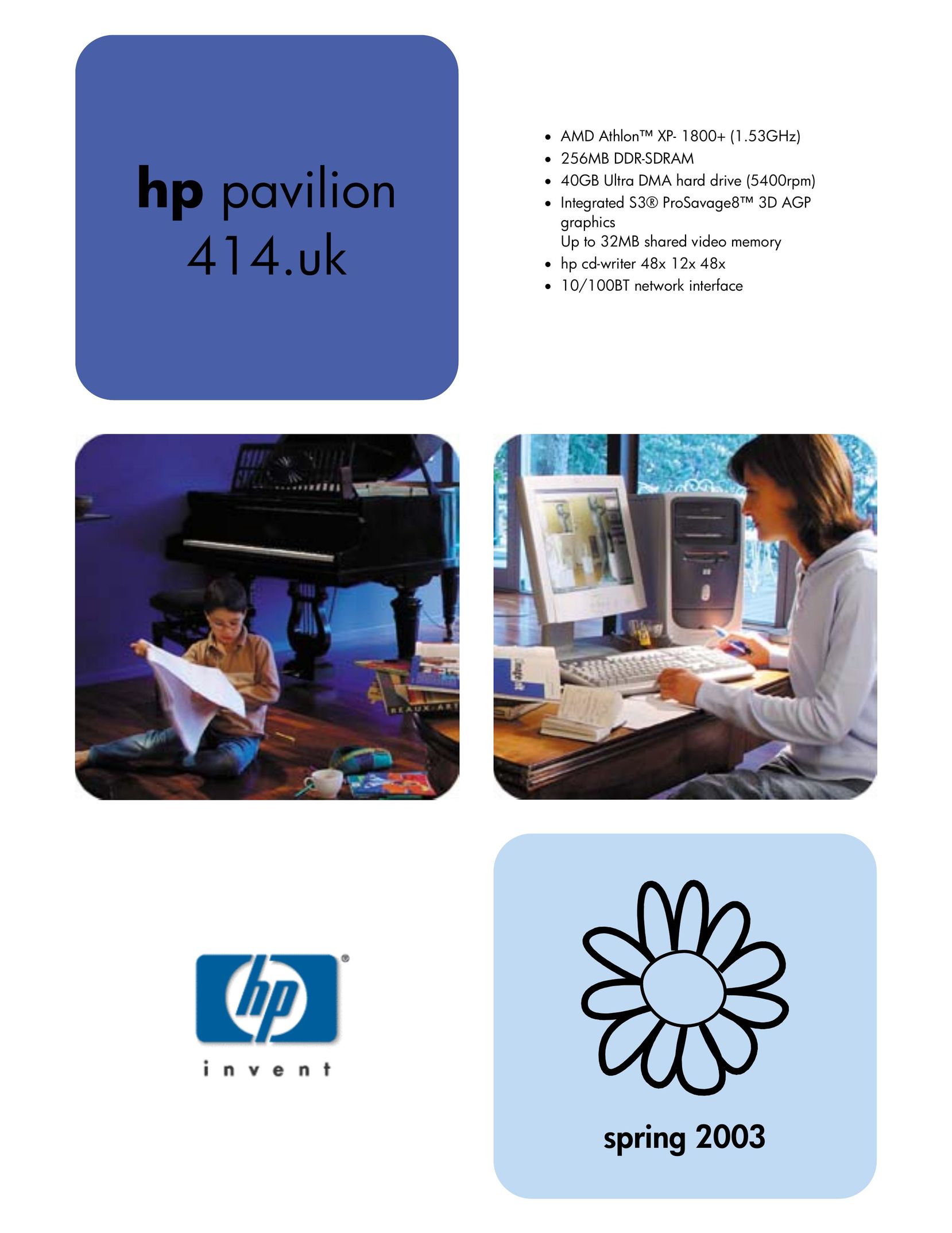 HP (Hewlett-Packard) 414.uk Personal Computer User Manual