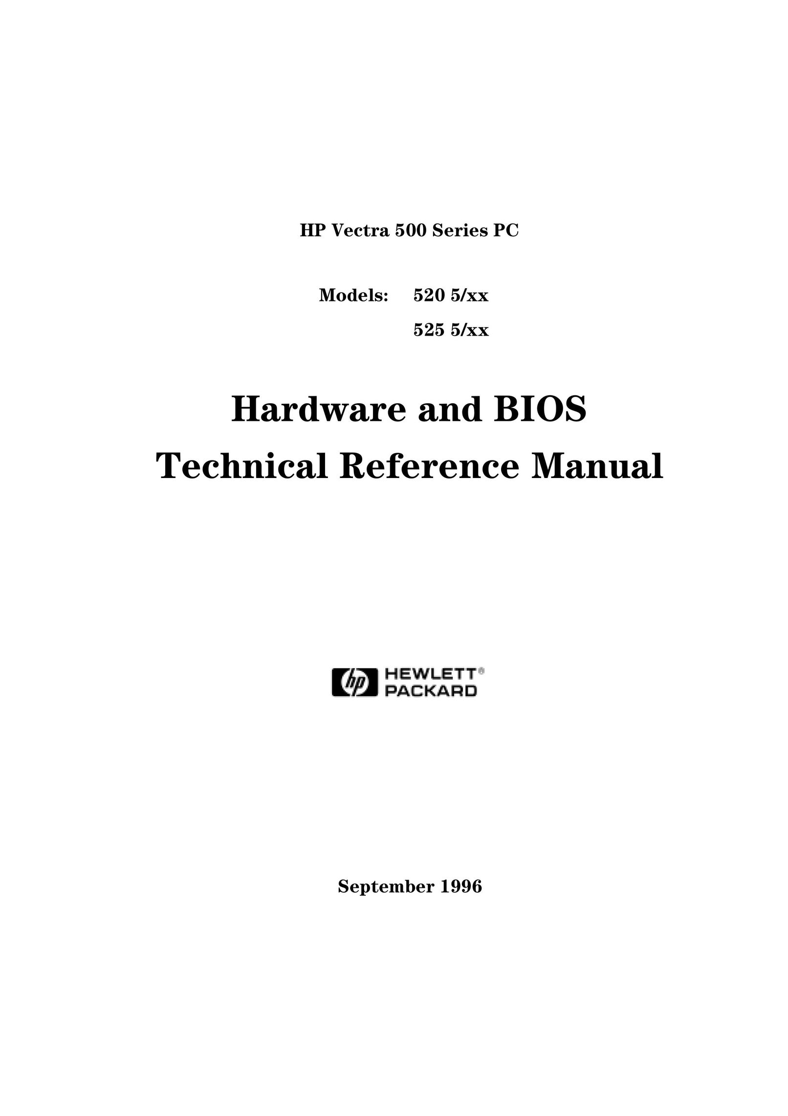 HP (Hewlett-Packard) 520 5/XX Personal Computer User Manual