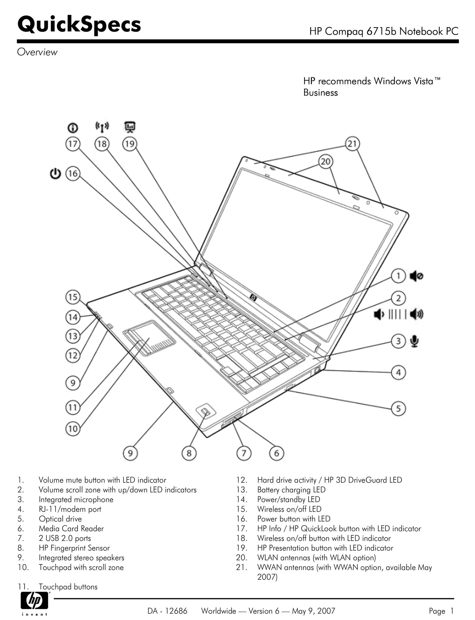 HP (Hewlett-Packard) 6715B Personal Computer User Manual