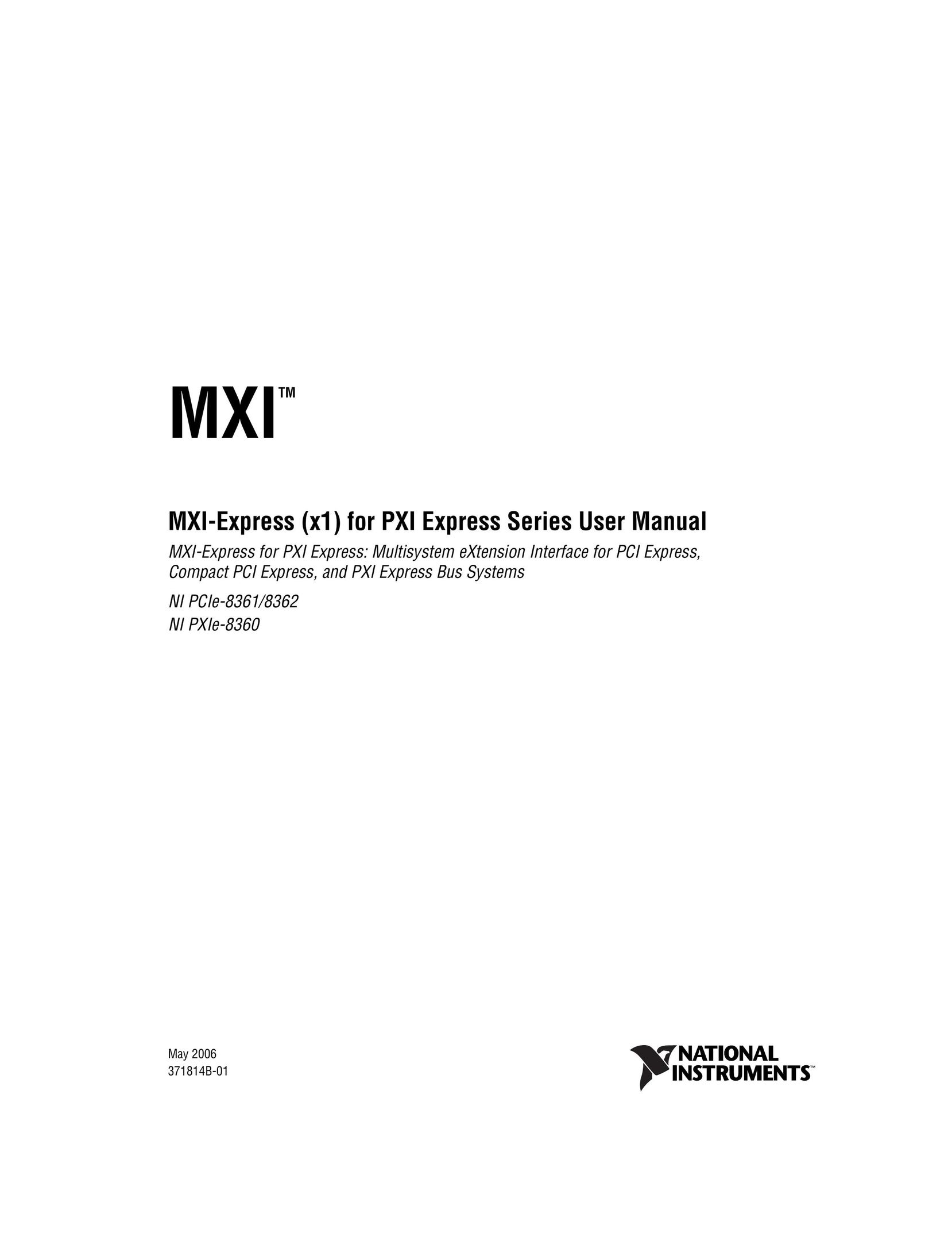 National Instruments MXI Personal Computer User Manual