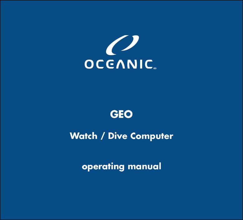 Oceanic GEO Personal Computer User Manual