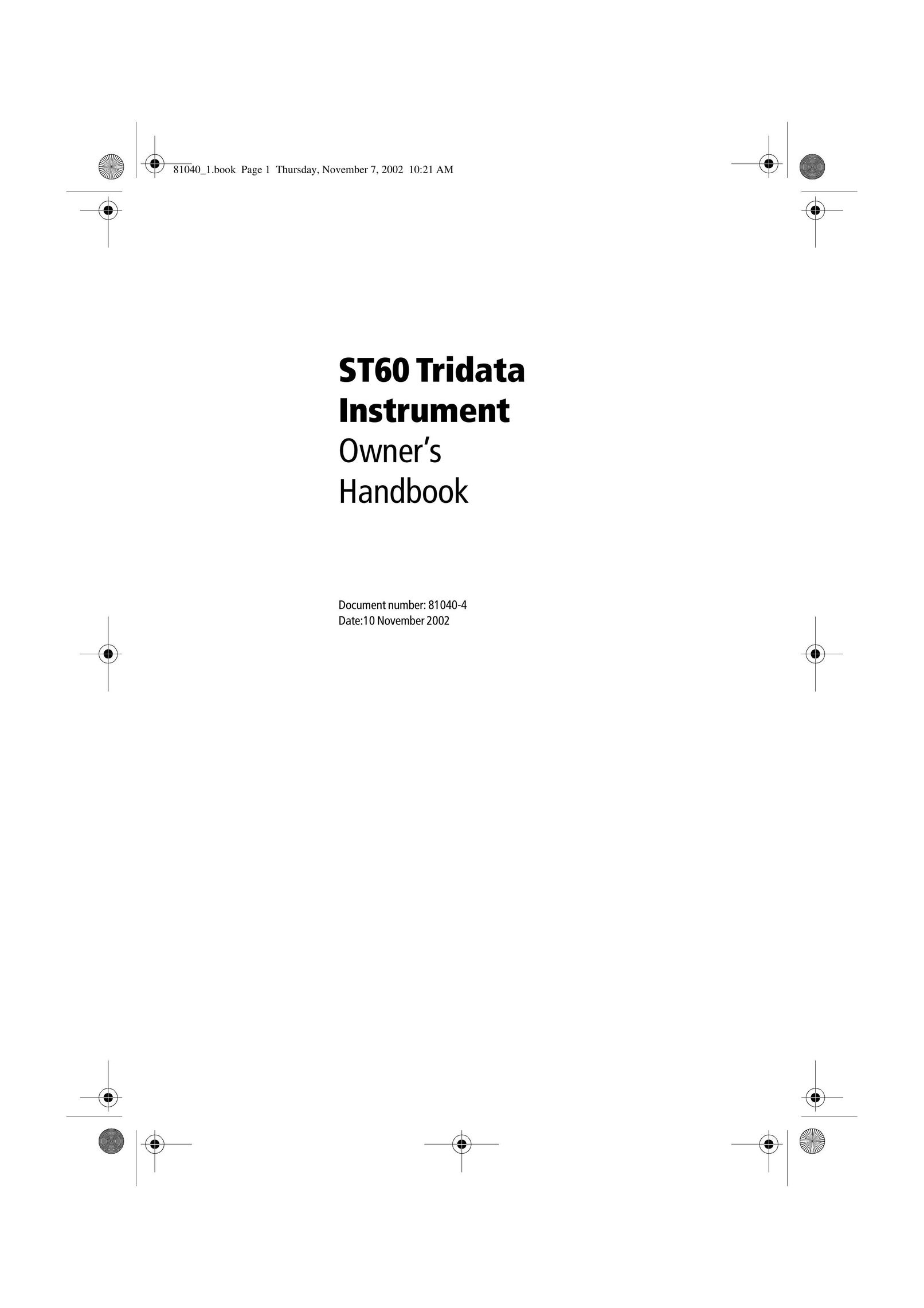 Raymarine ST60 Tridata Personal Computer User Manual