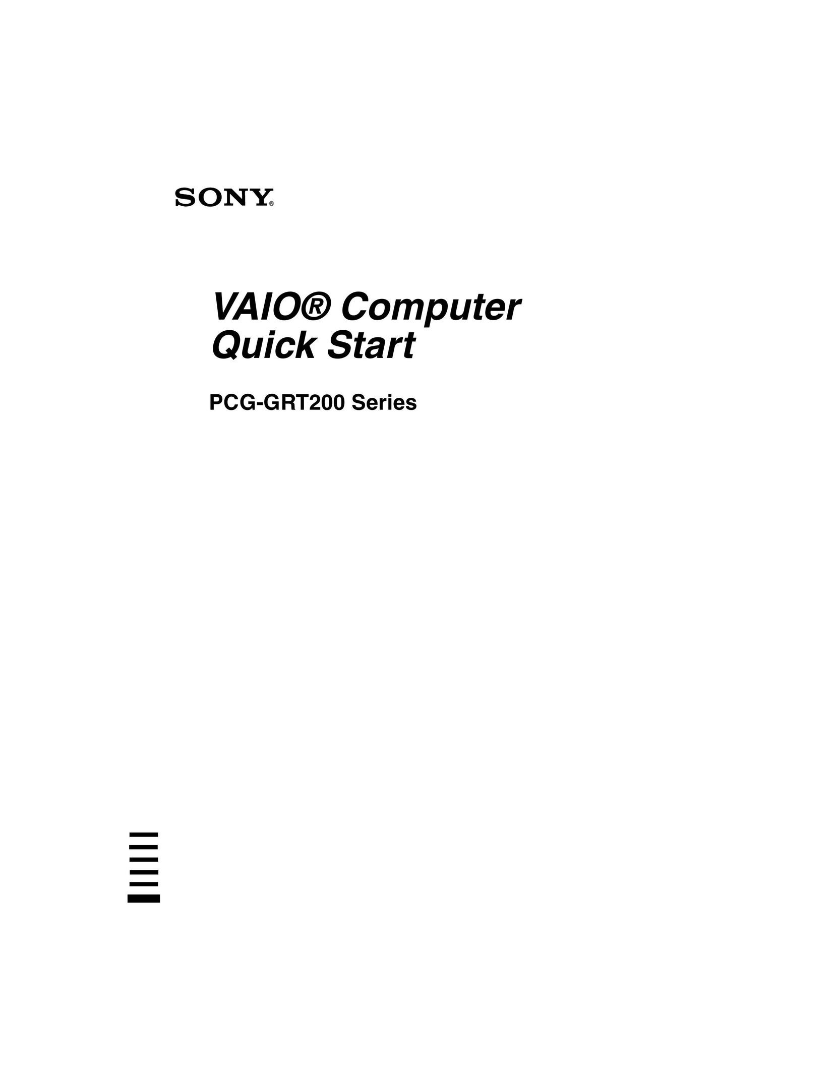 Sony PCG-GRT200 Personal Computer User Manual