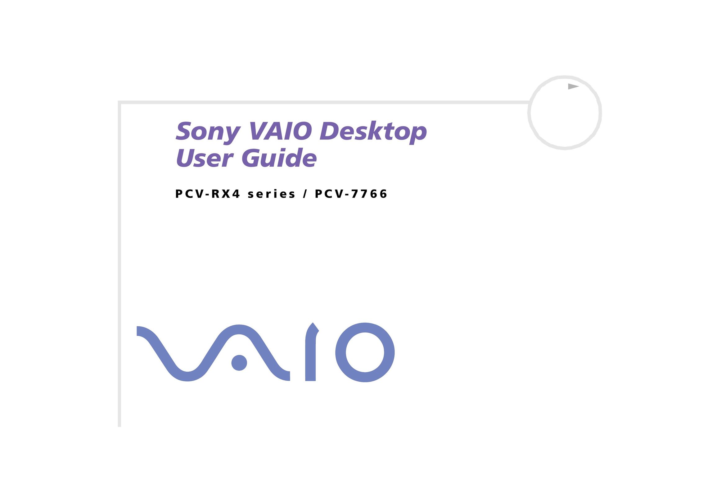 Sony PCV-7766 Personal Computer User Manual