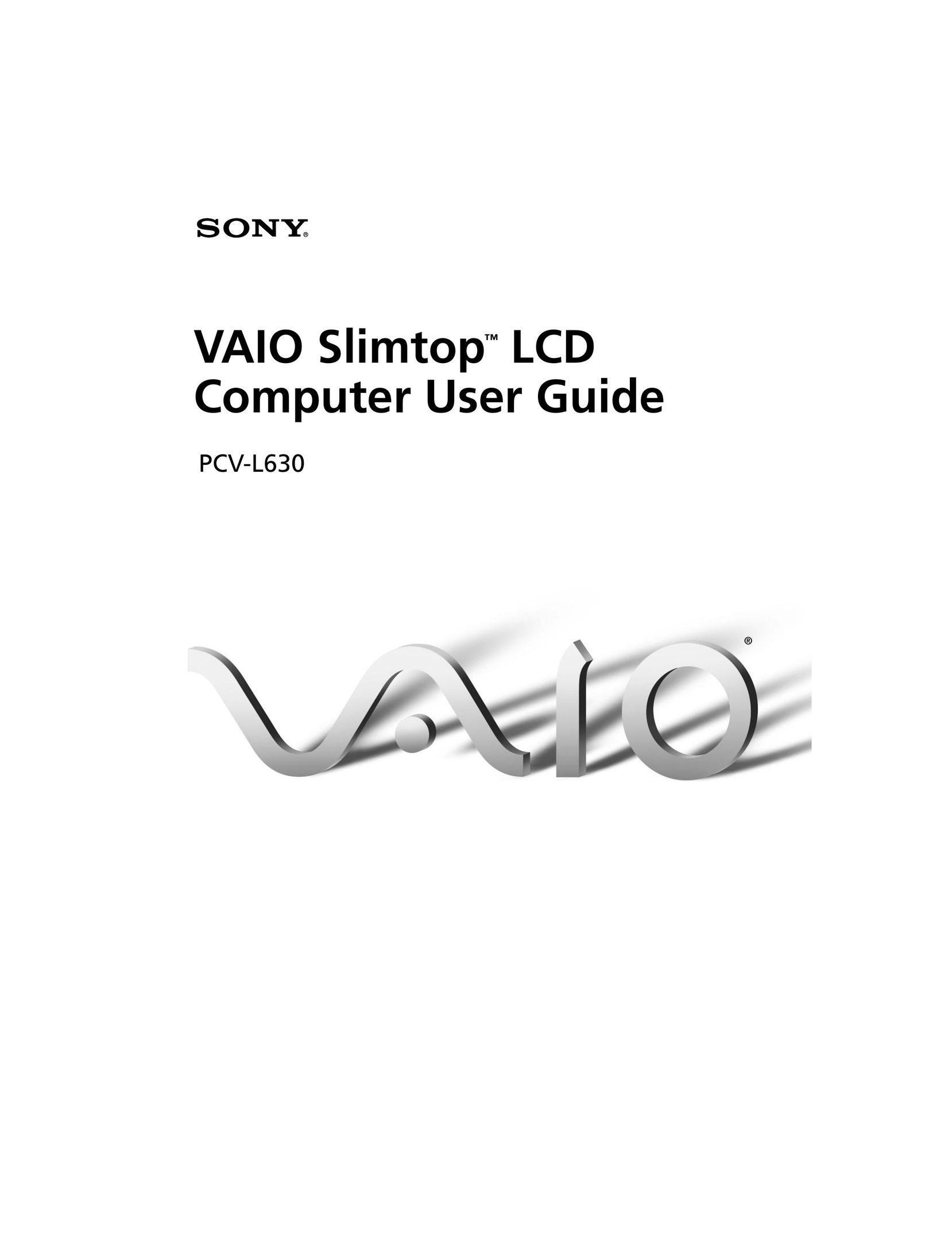 Sony PCV-L630 Personal Computer User Manual