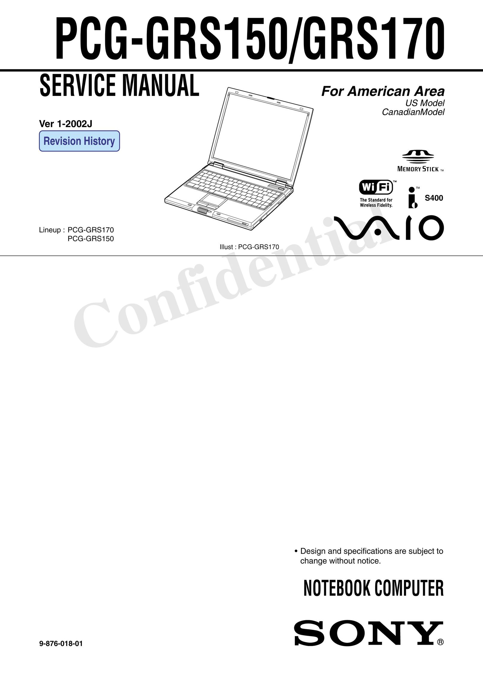 Sony Ericsson PCG-GRS150 Personal Computer User Manual
