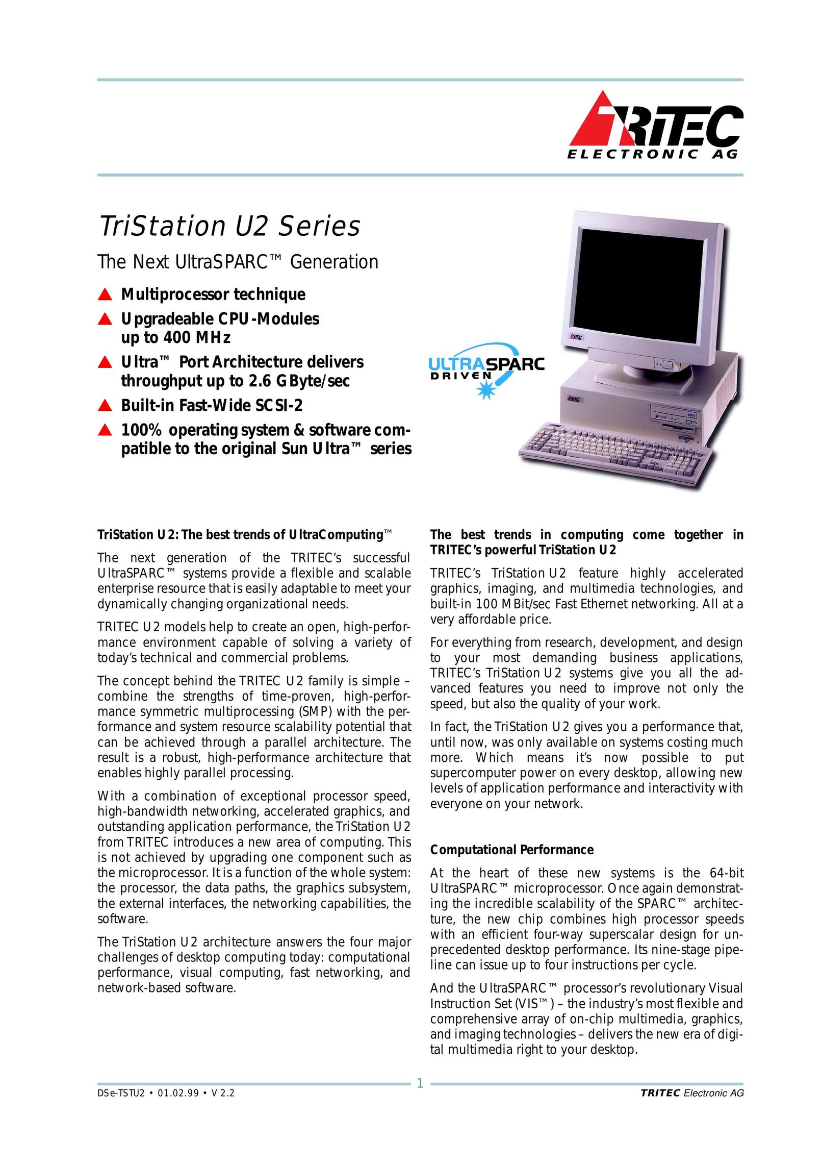 Tritec Industrial AGDSE-TSTU2 Personal Computer User Manual