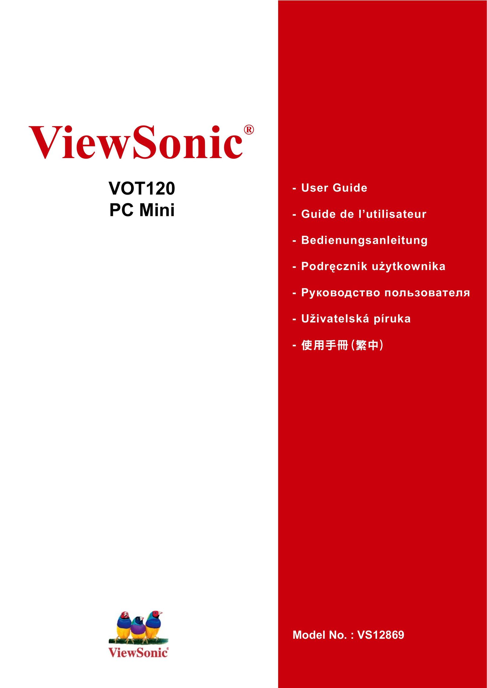 ViewSonic VOT120 Personal Computer User Manual