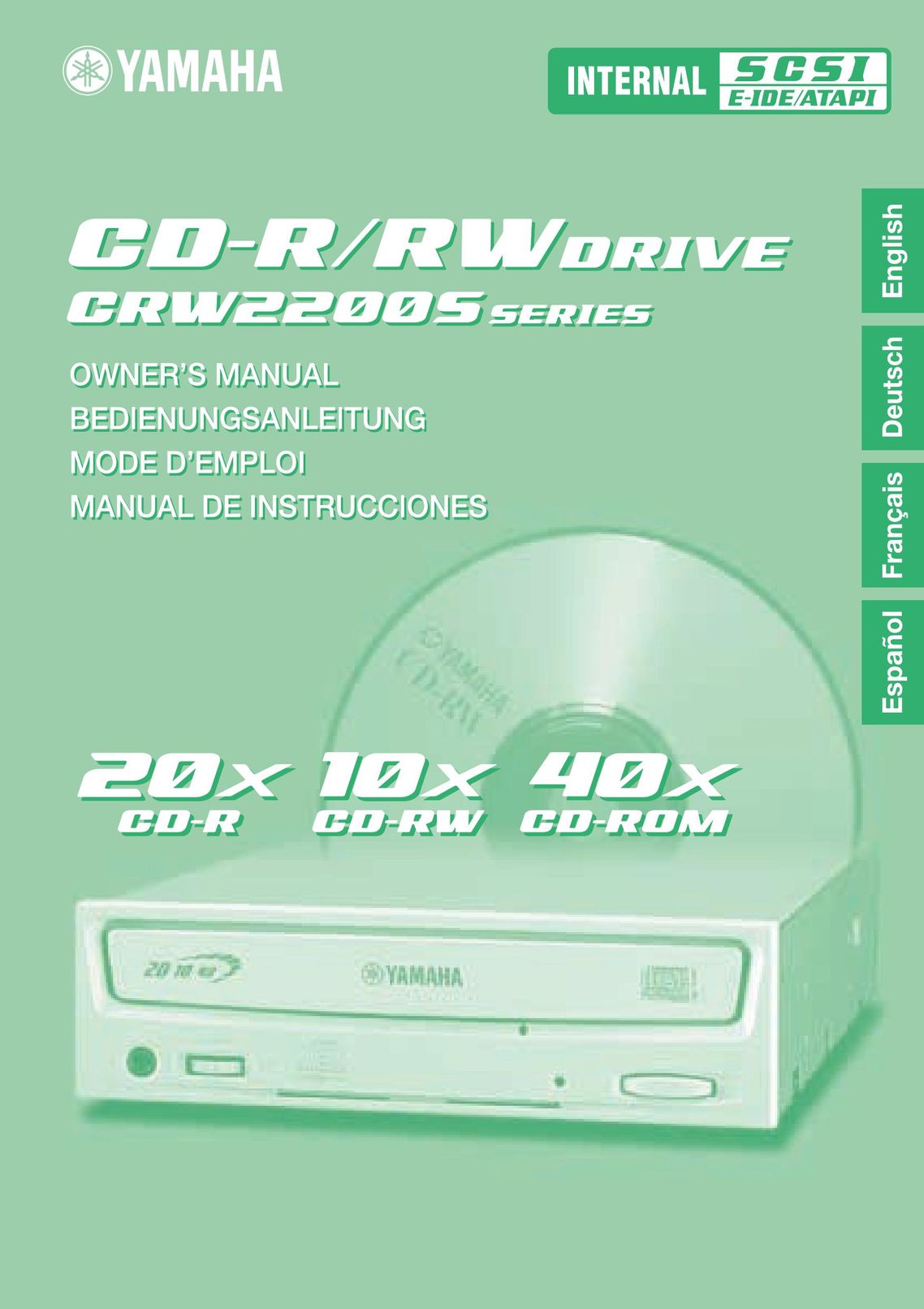 Yamaha CRW2200S Personal Computer User Manual