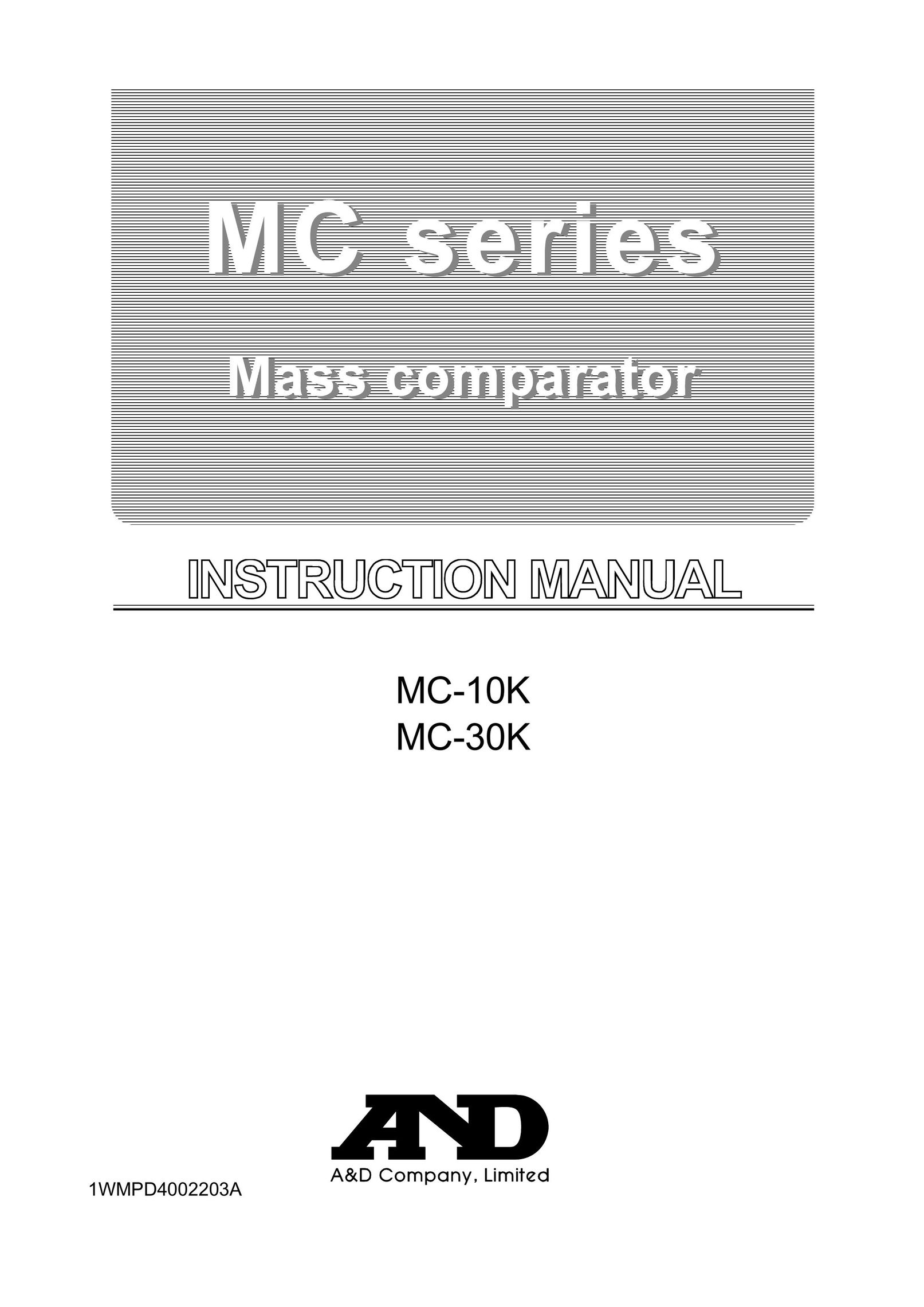 A&D MC-10K Postal Equipment User Manual