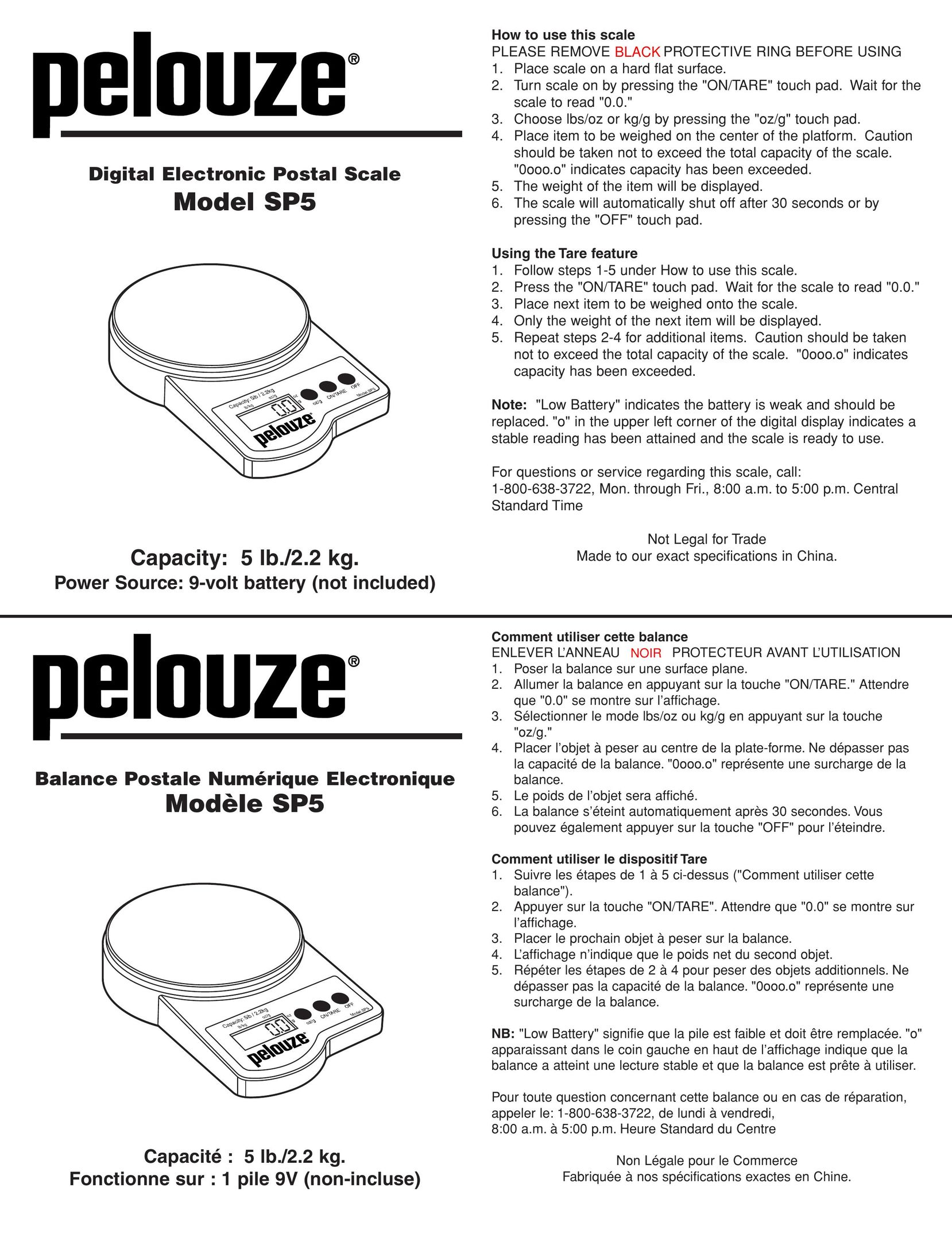 Dymo SP5 Postal Equipment User Manual