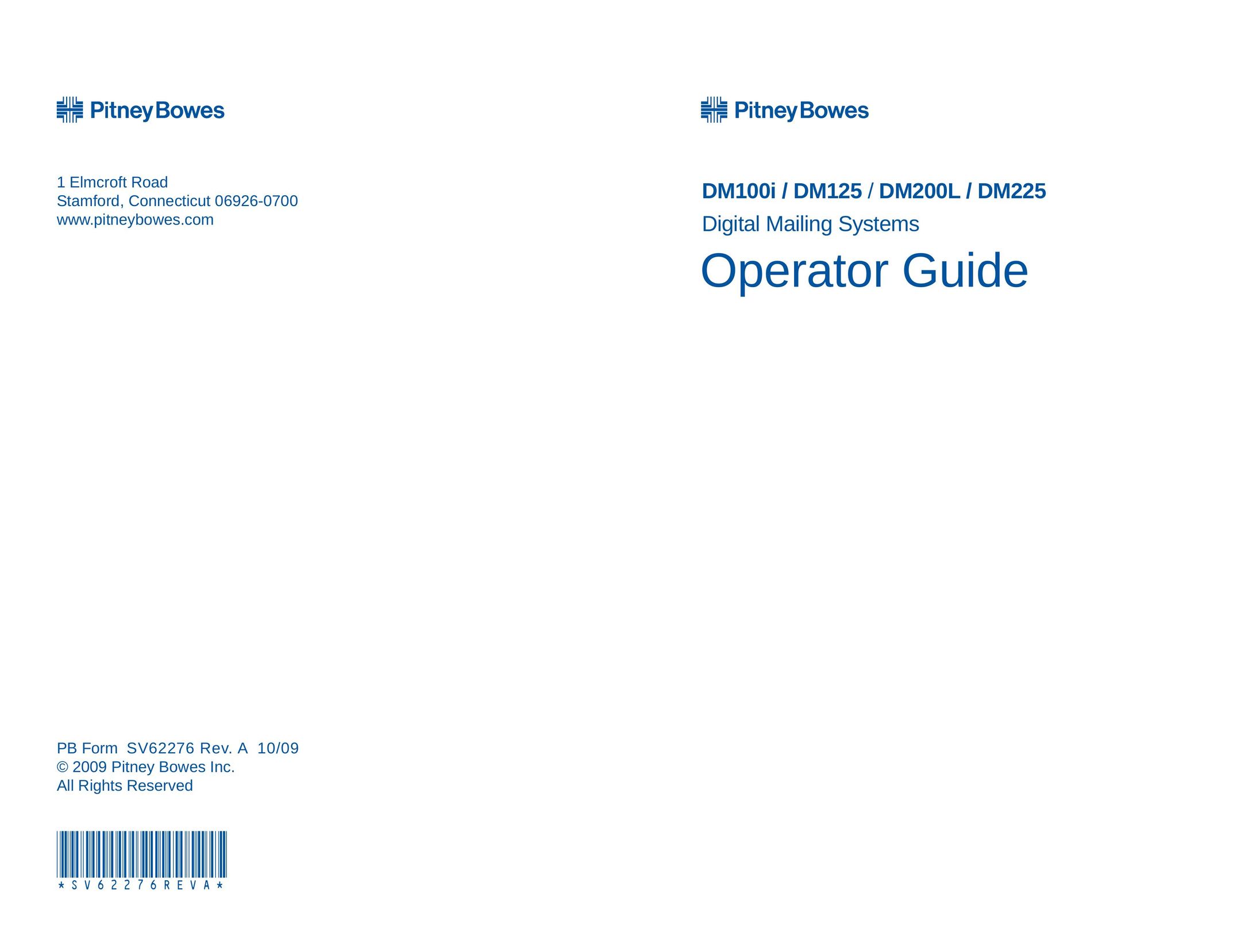 Pitney Bowes DM125 Postal Equipment User Manual