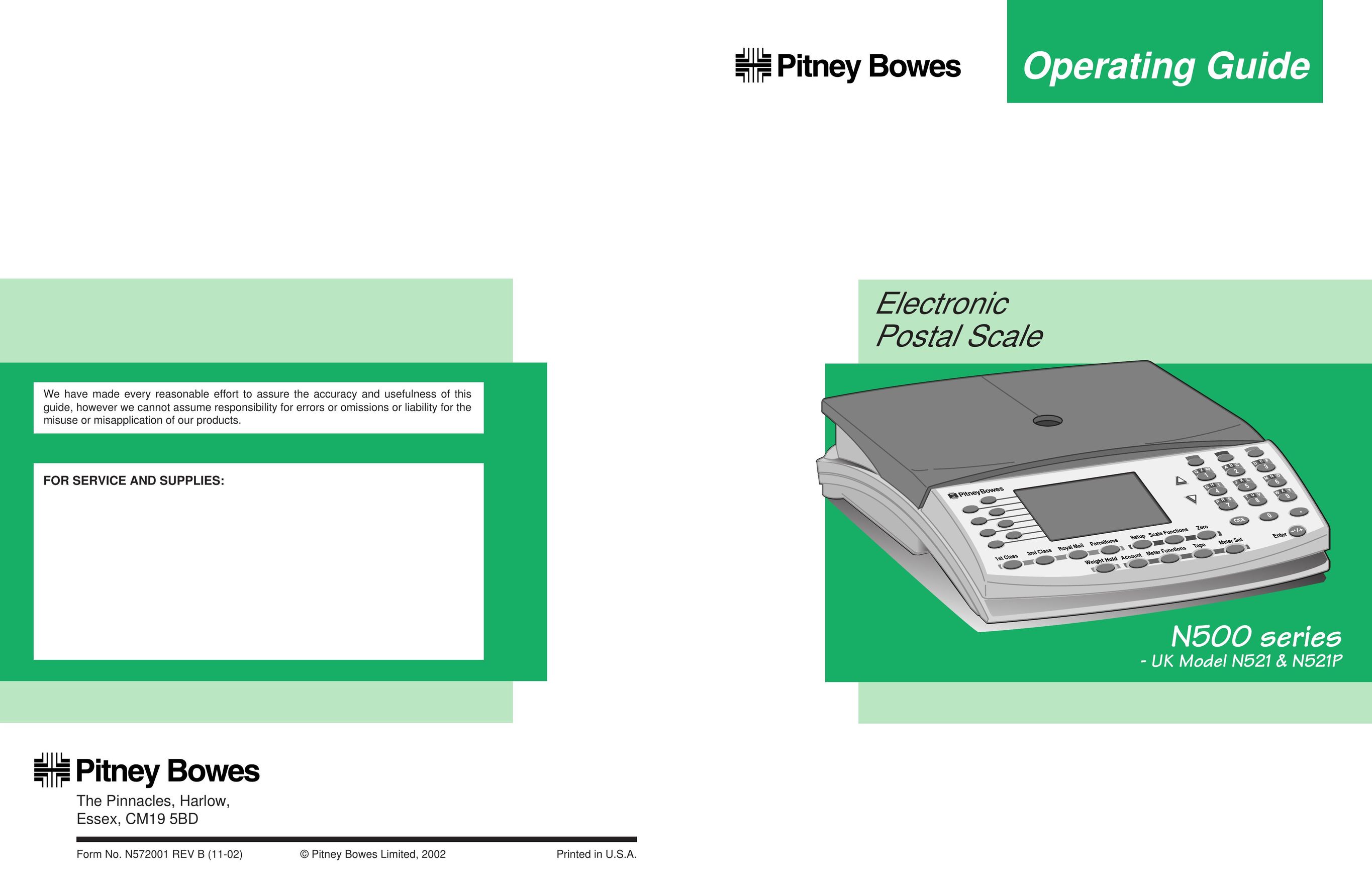 Pitney Bowes N521P Postal Equipment User Manual