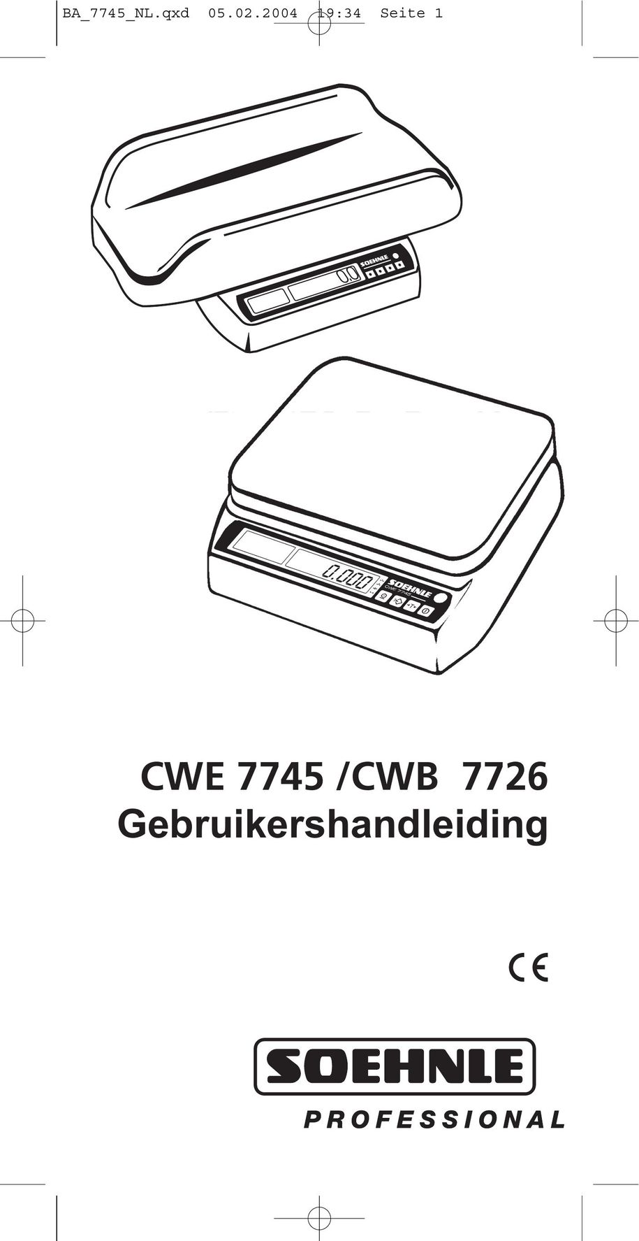 Soehnle CWB 7726 Postal Equipment User Manual