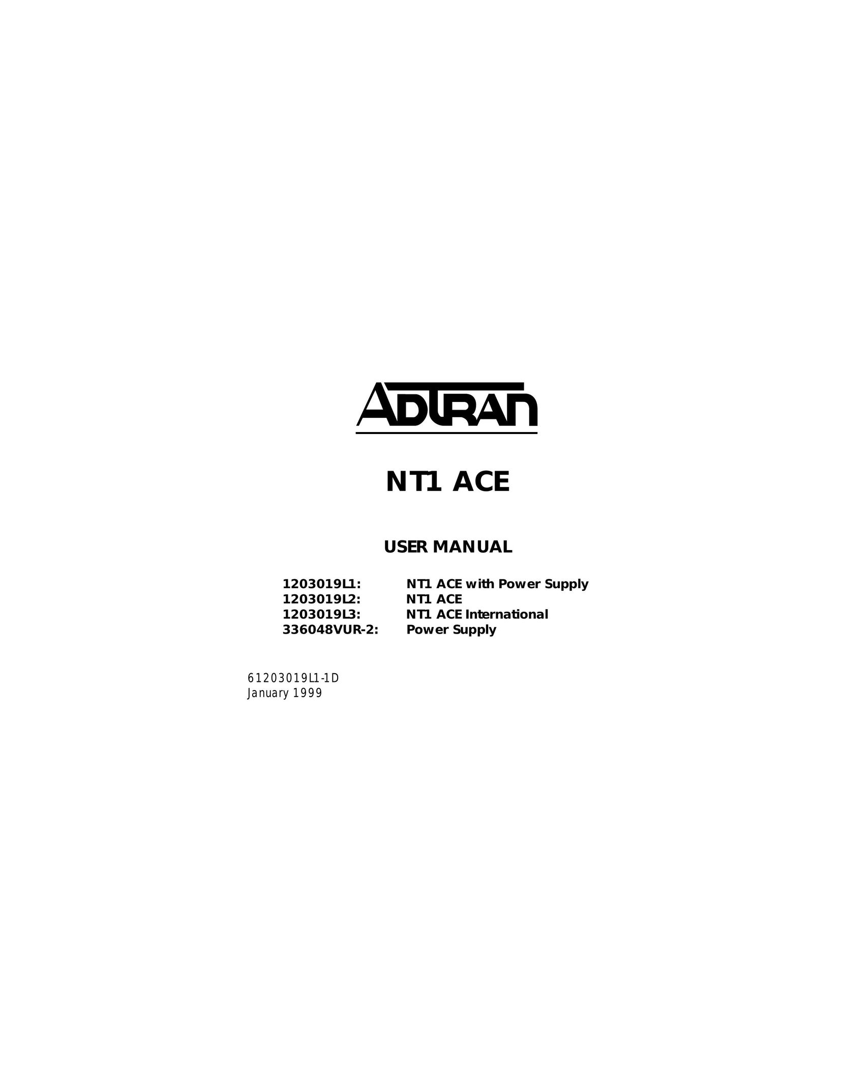 ADTRAN 1203019L3 Power Supply User Manual