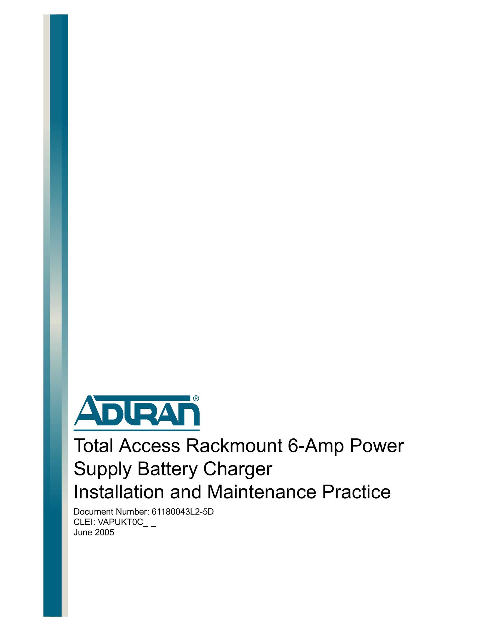 ADTRAN 6-Amp Power Power Supply User Manual