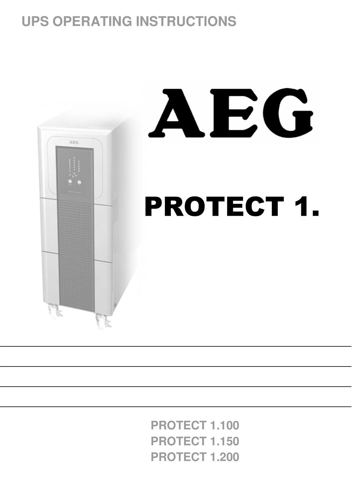 AEG Protect 1.1 Power Supply User Manual