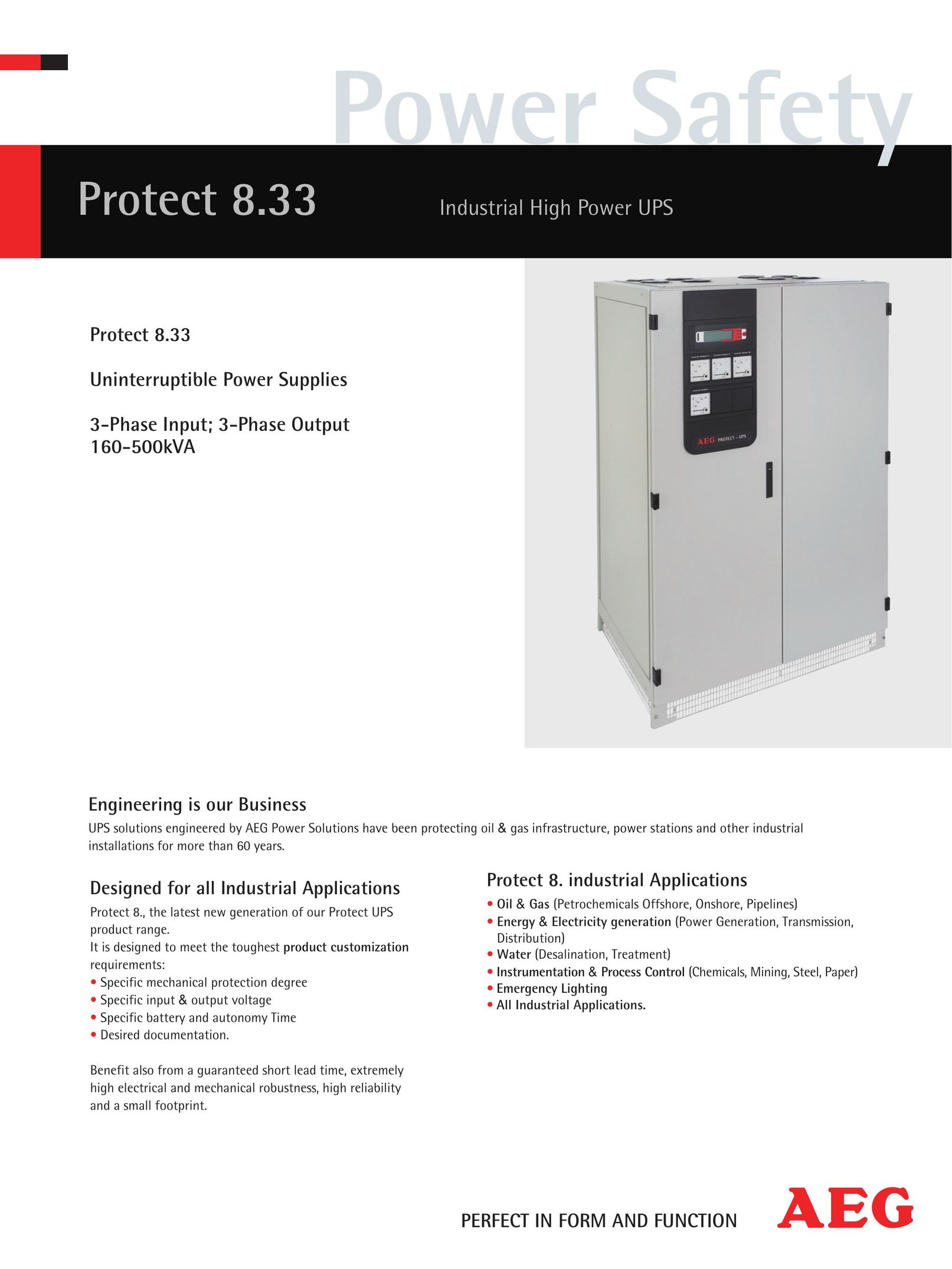 AEG Protect 8.33 Power Supply User Manual