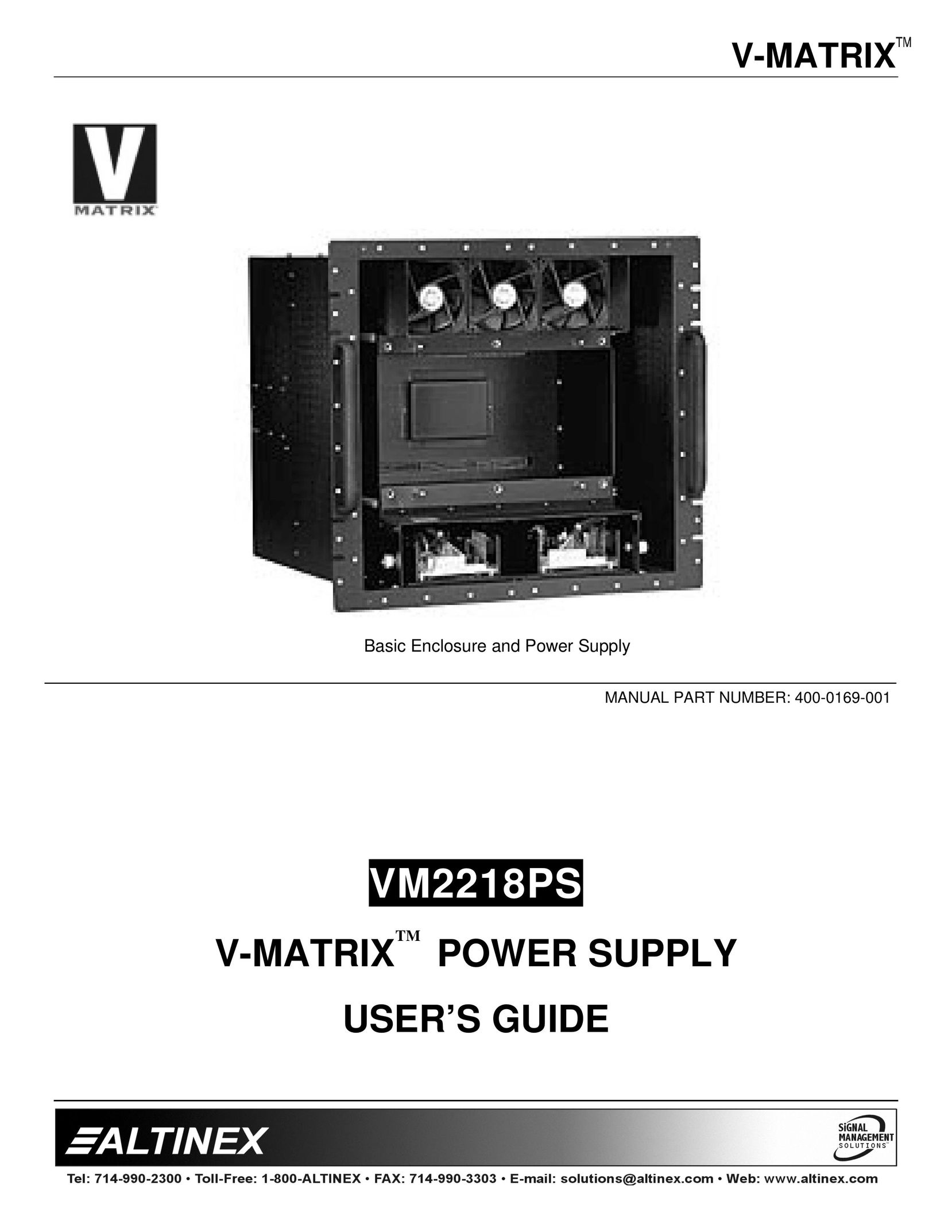 Altinex VM2218PS Power Supply User Manual