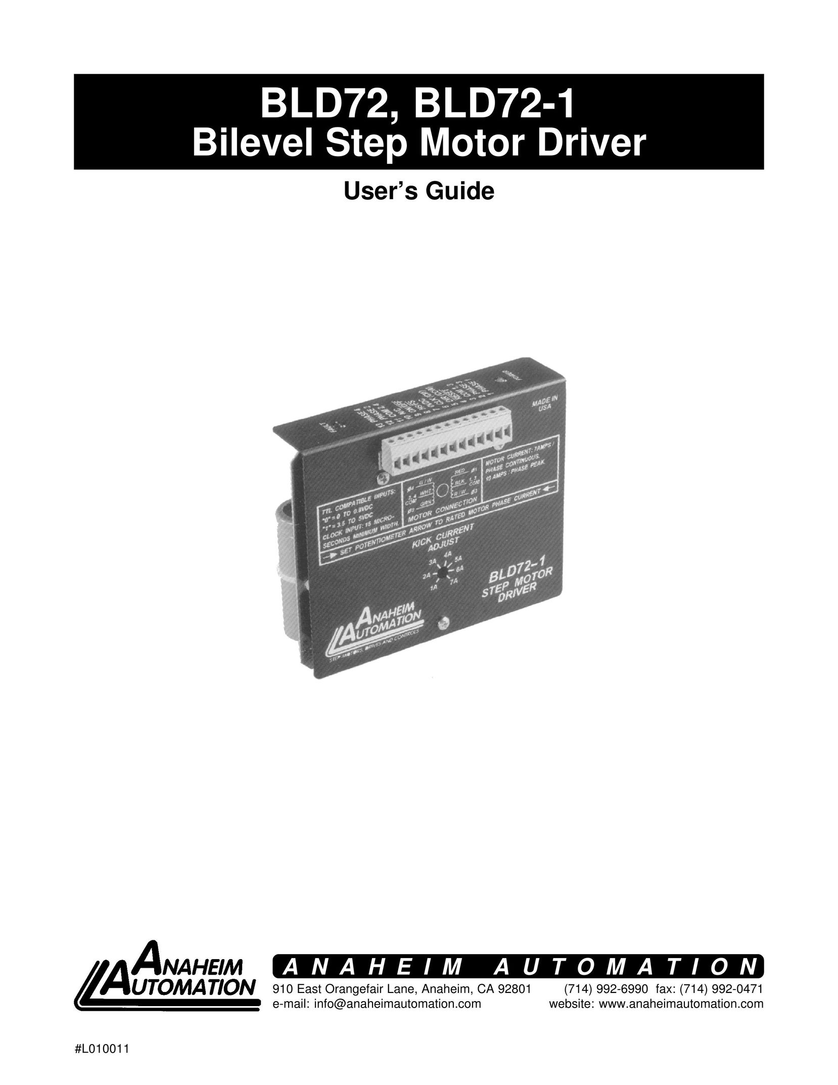 Anaheim BLD72 Power Supply User Manual