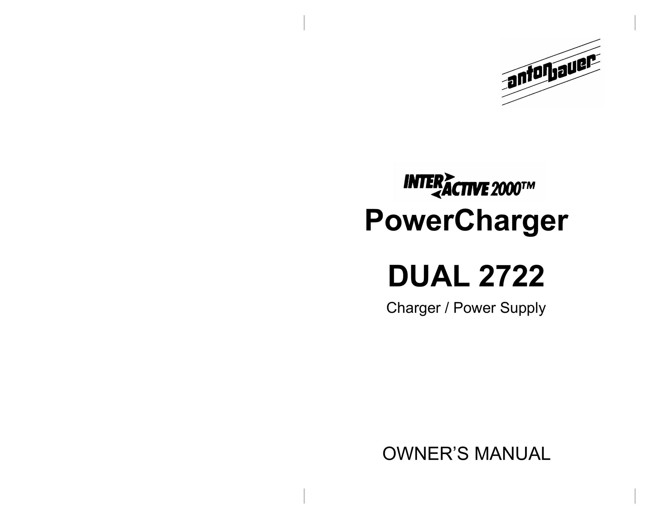 Anton/Bauer DUAL 2722 Power Supply User Manual