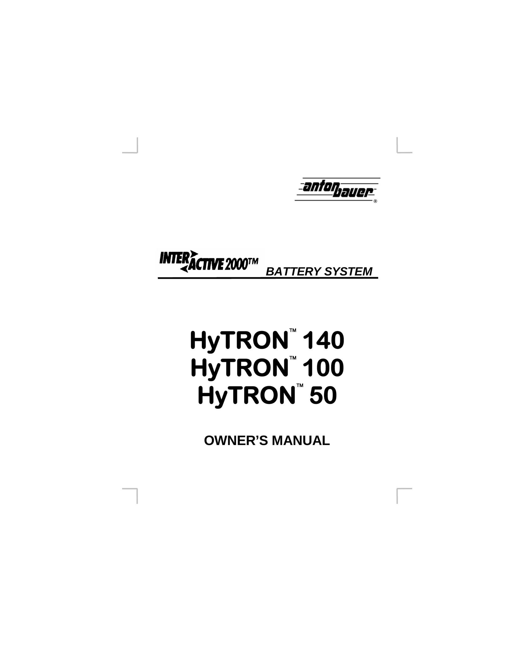 Anton/Bauer HyTron 100 Power Supply User Manual