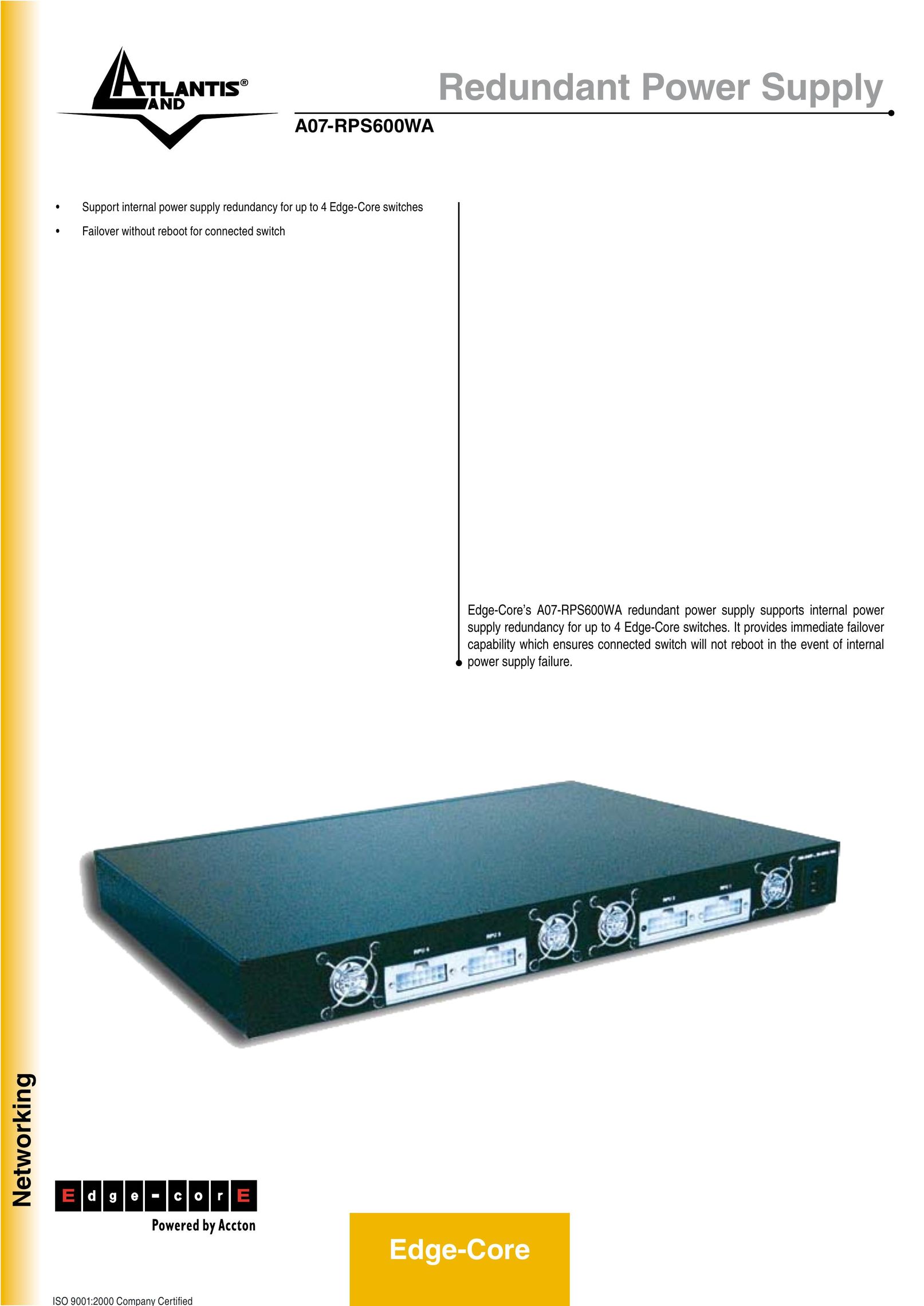 Atlantis Land A07-RPS600WA Power Supply User Manual