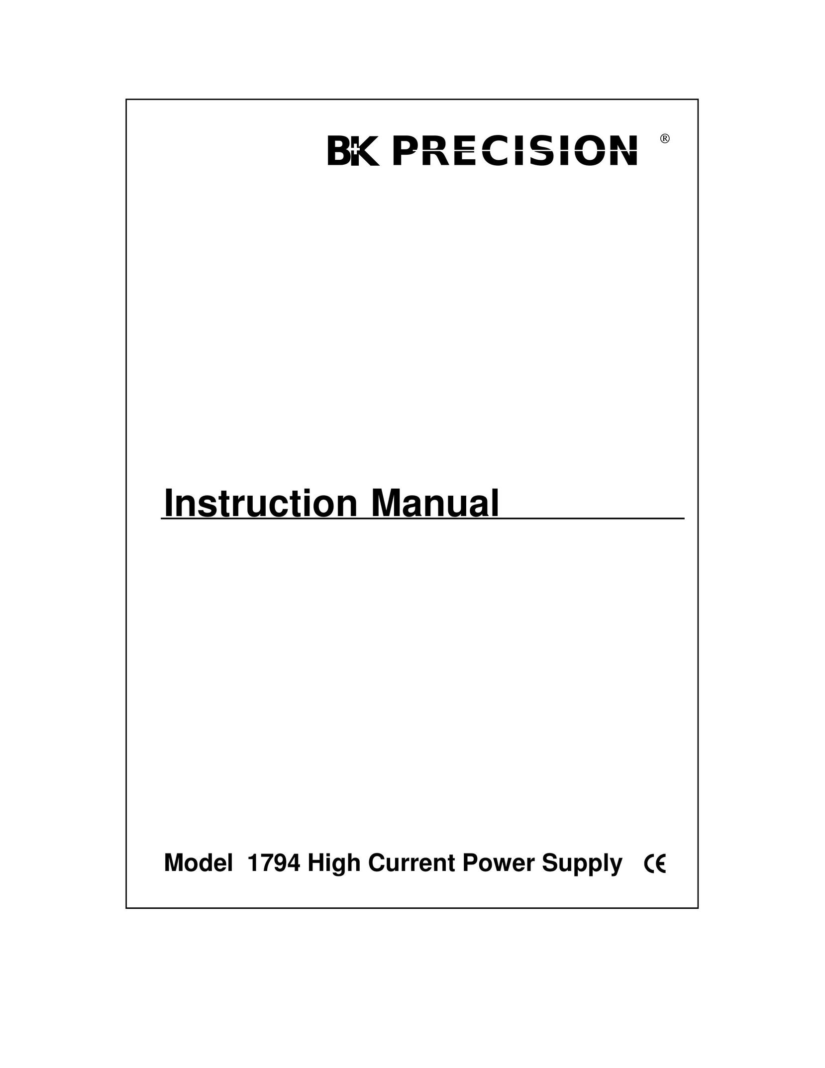 B&K 1794 Power Supply User Manual