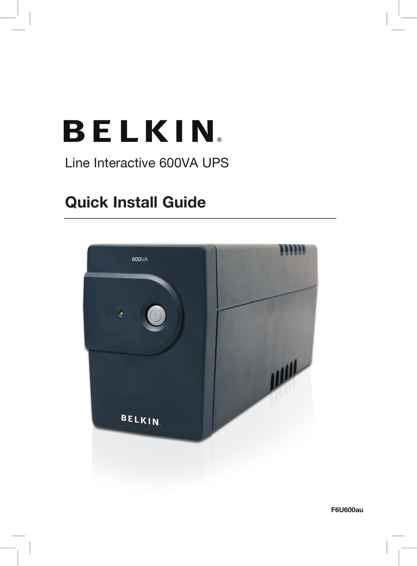 Belkin F6U600AU Power Supply User Manual