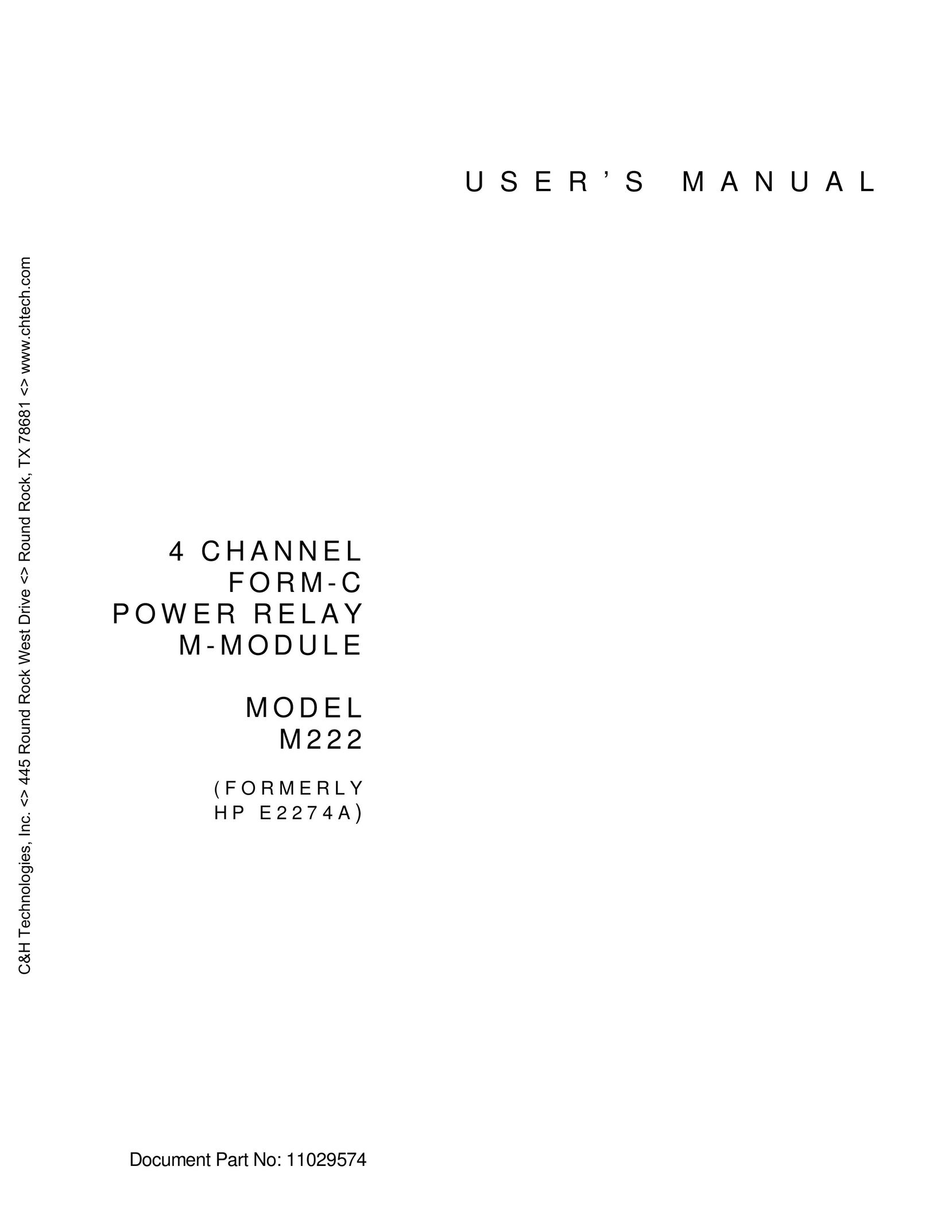 CH Tech M222 Power Supply User Manual
